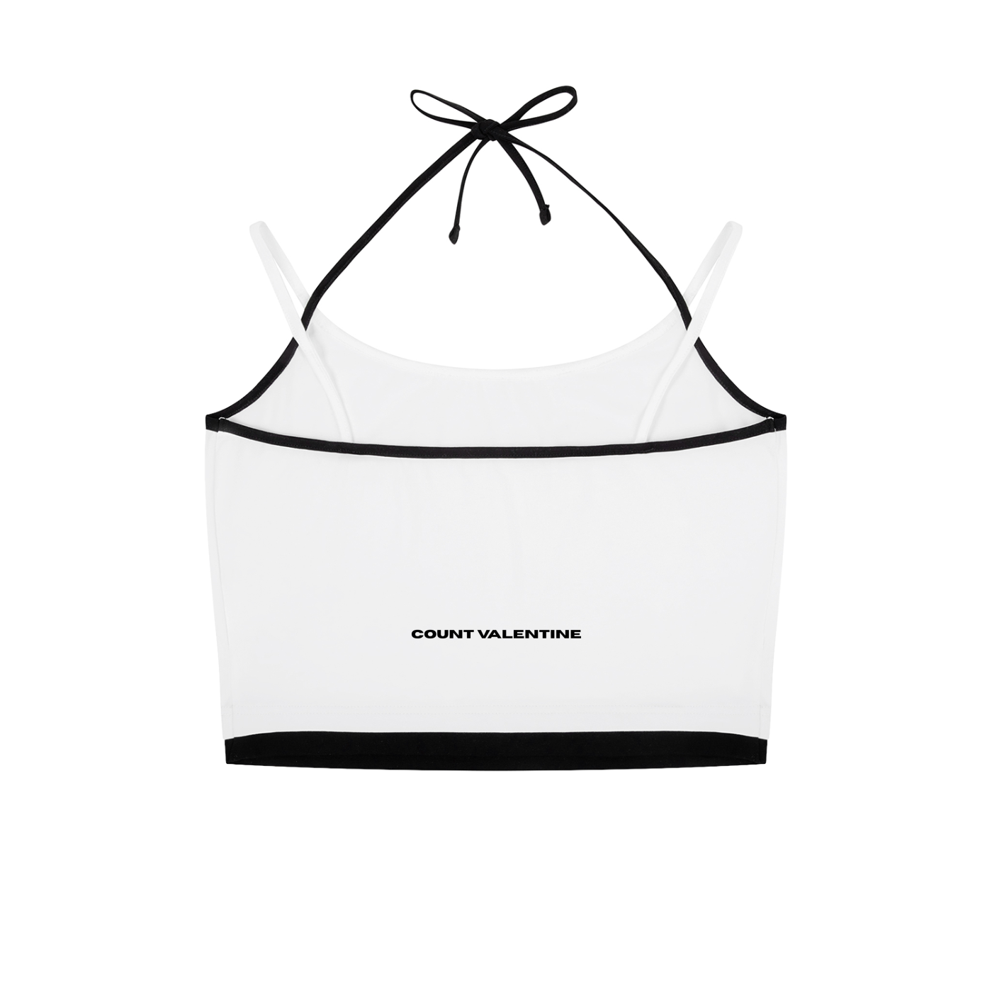 Contrast Binding Halter Tank Top