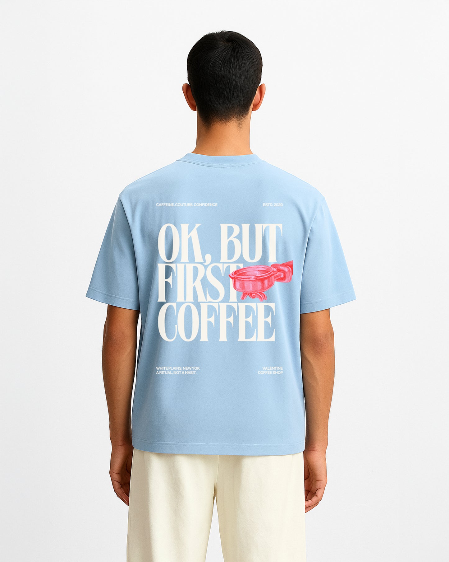 OK, BUT FIRST COFFEE TEE FOR MEN