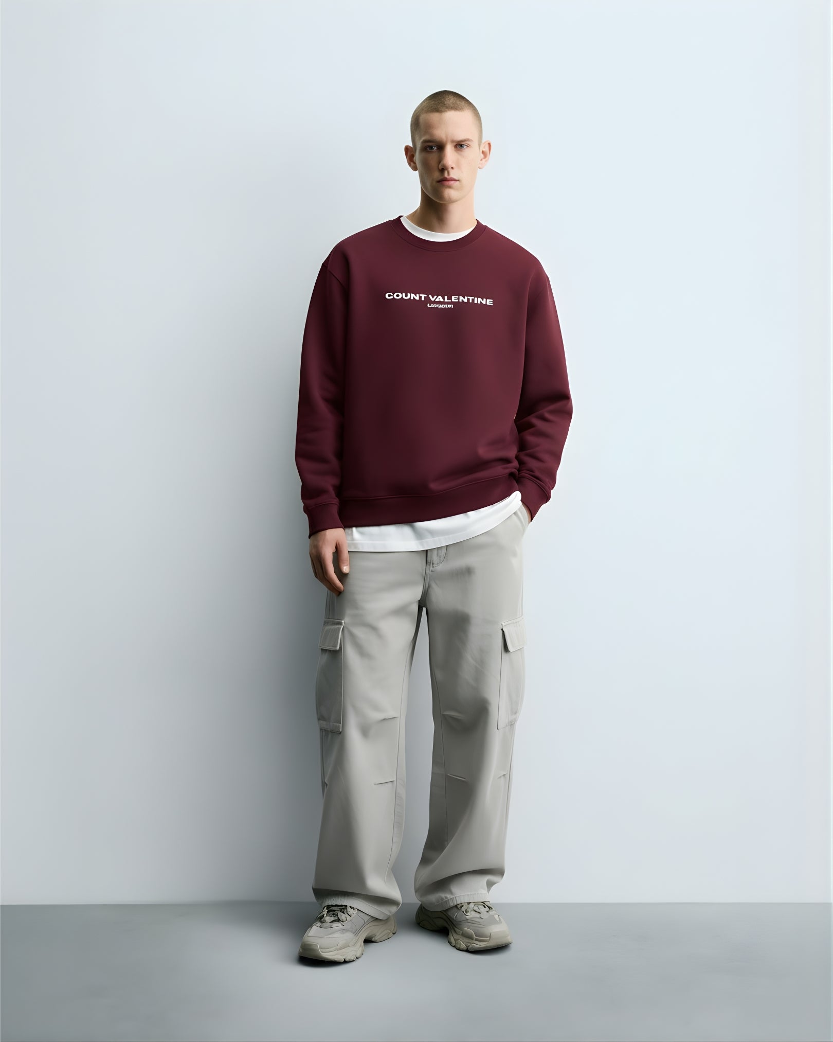 MAROON OVERSIZED SWEATSHIRT