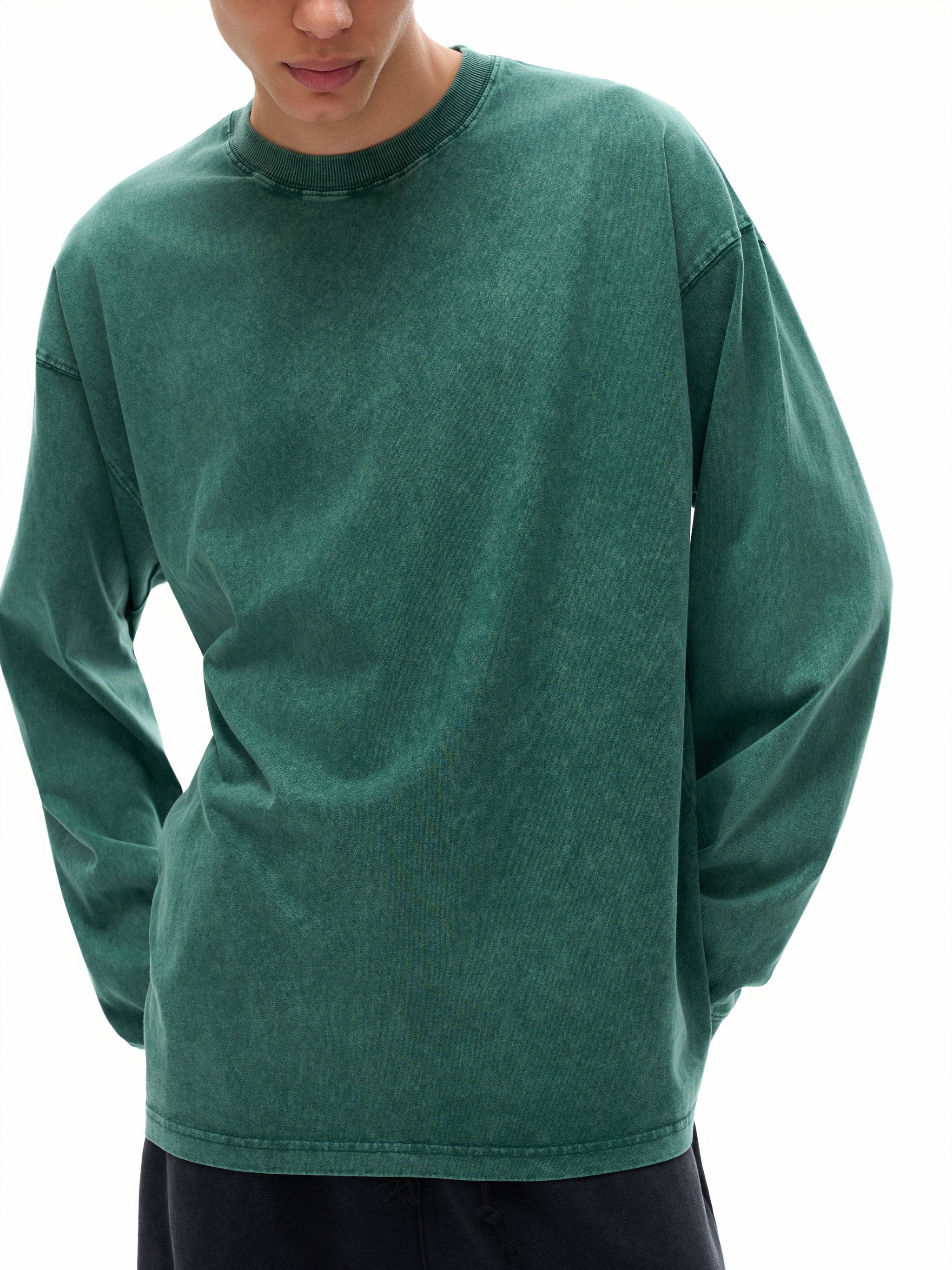 Acid Wash Oversize Long Sleeve T-Shirt