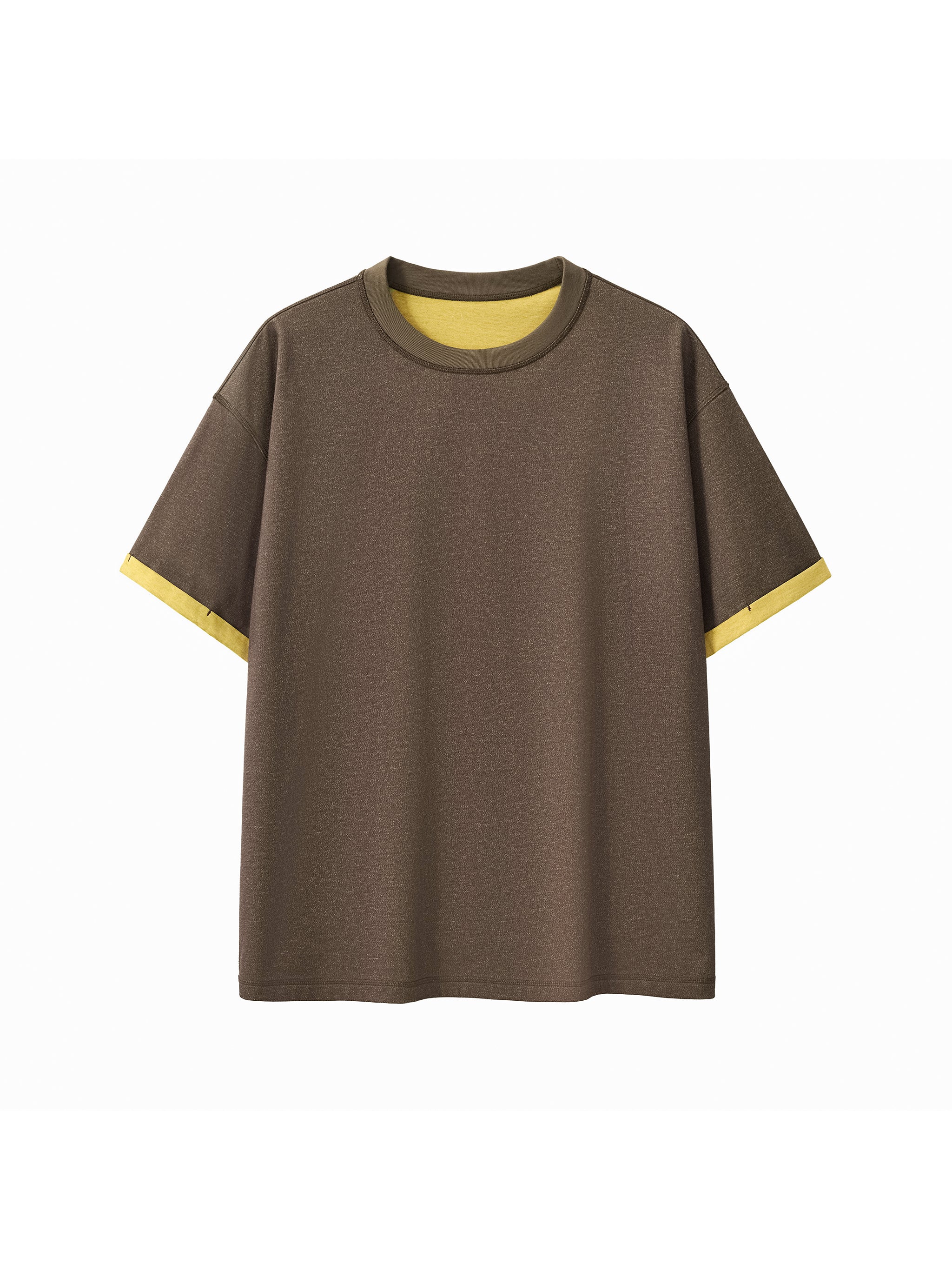 Contrast Cuff Cuffed T-Shirt