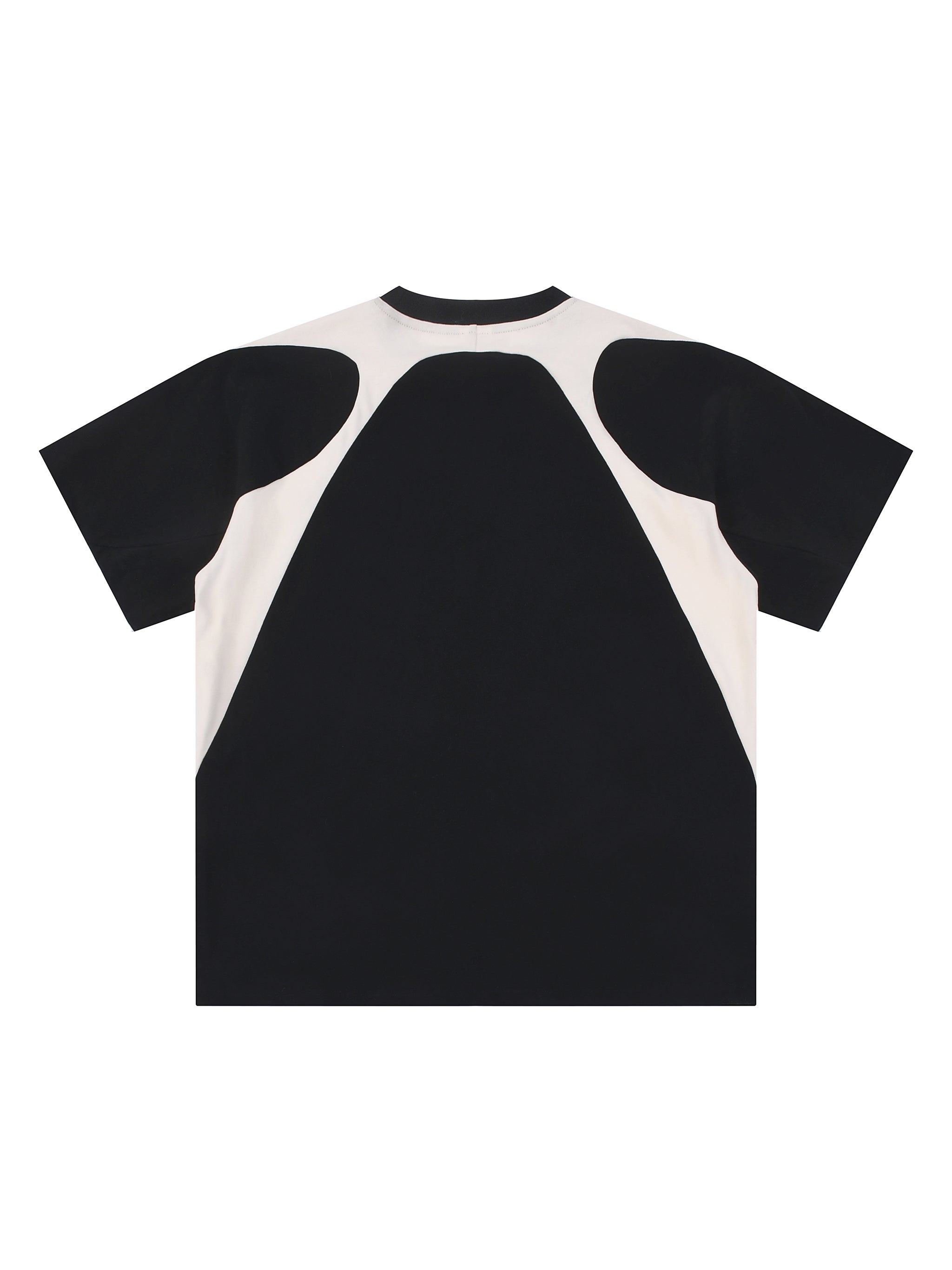 Contrast Panel Cotton T-Shirt