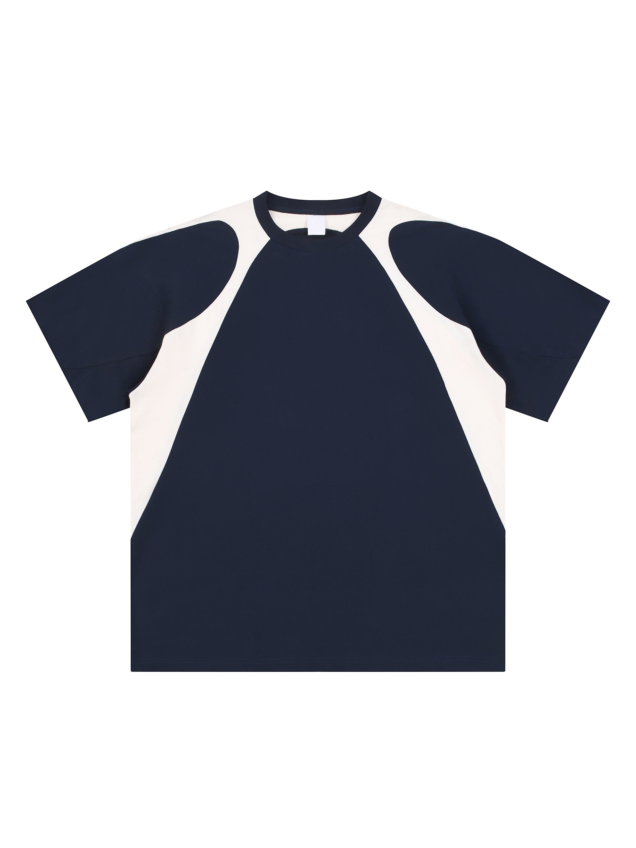 Contrast Panel Cotton T-Shirt