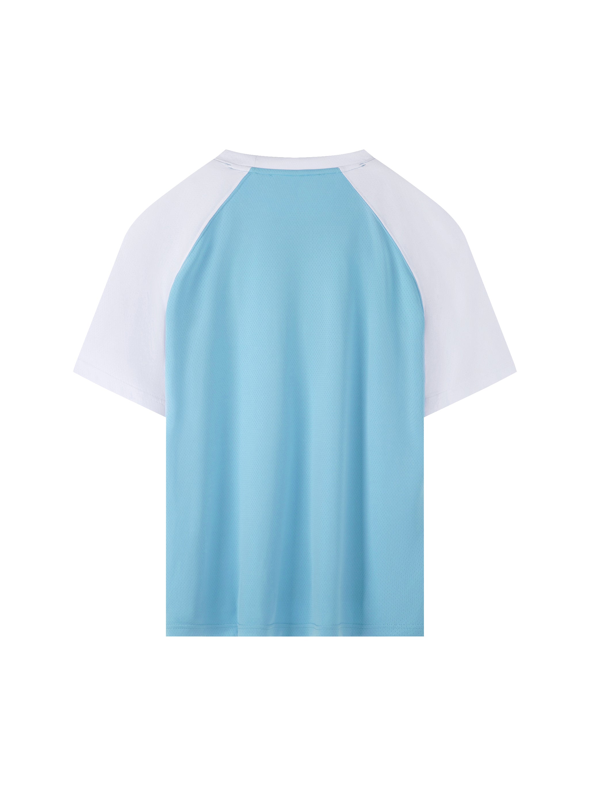 Contrast Raglan Sleeve Mesh T-Shirt