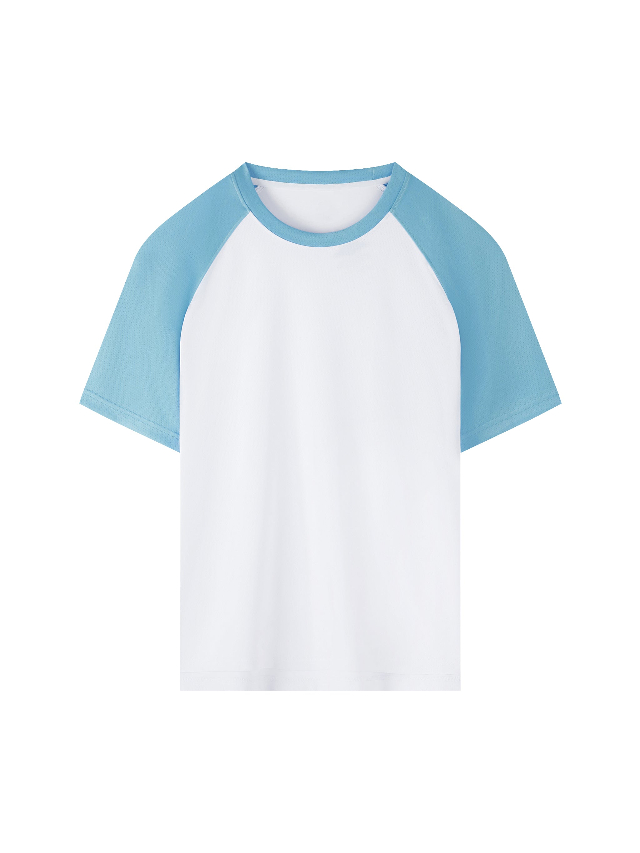 Contrast Raglan Sleeve Mesh T-Shirt