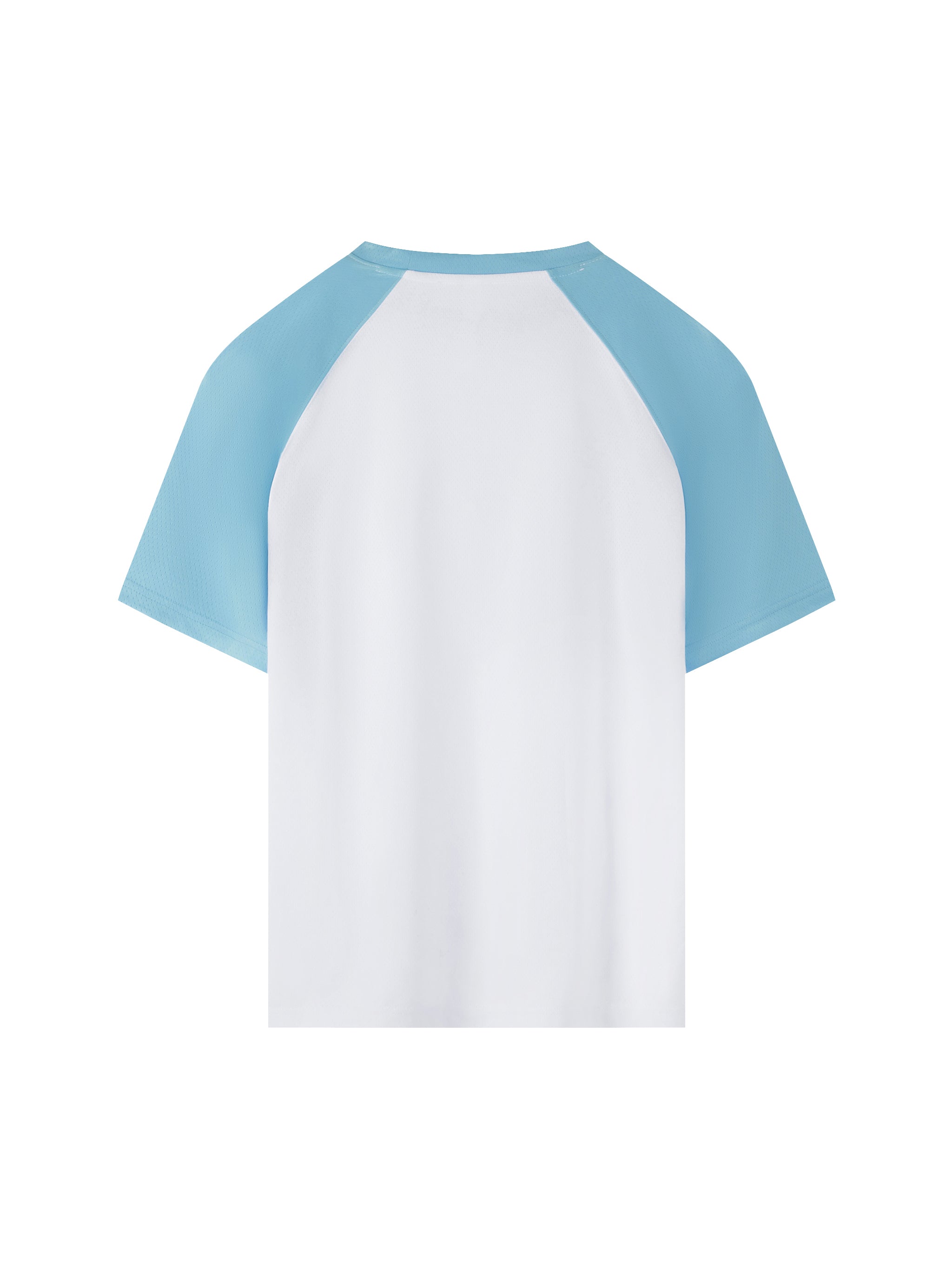 Contrast Raglan Sleeve Mesh T-Shirt