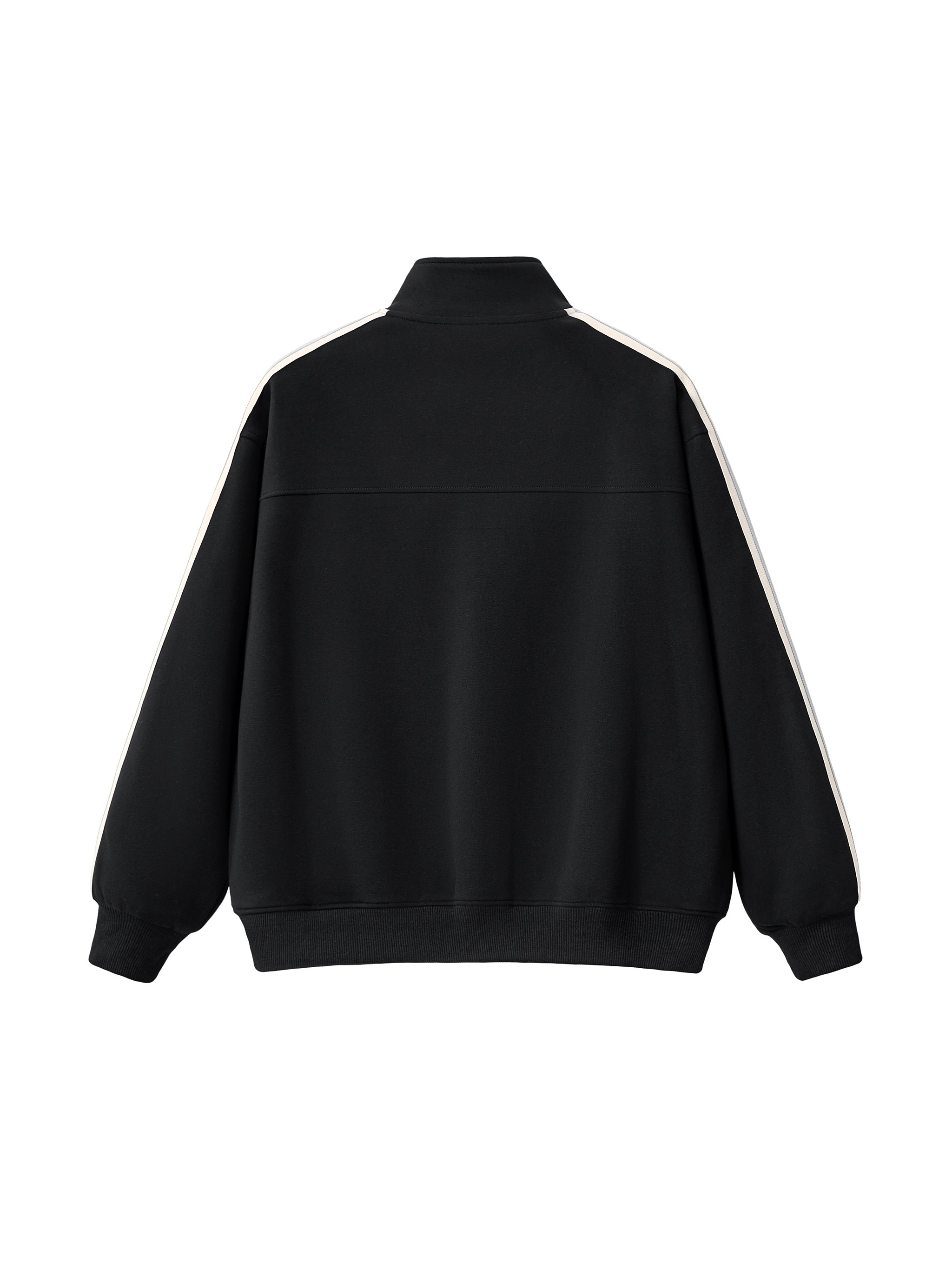 Contrast Side-Stripe Stand Collar Jacket