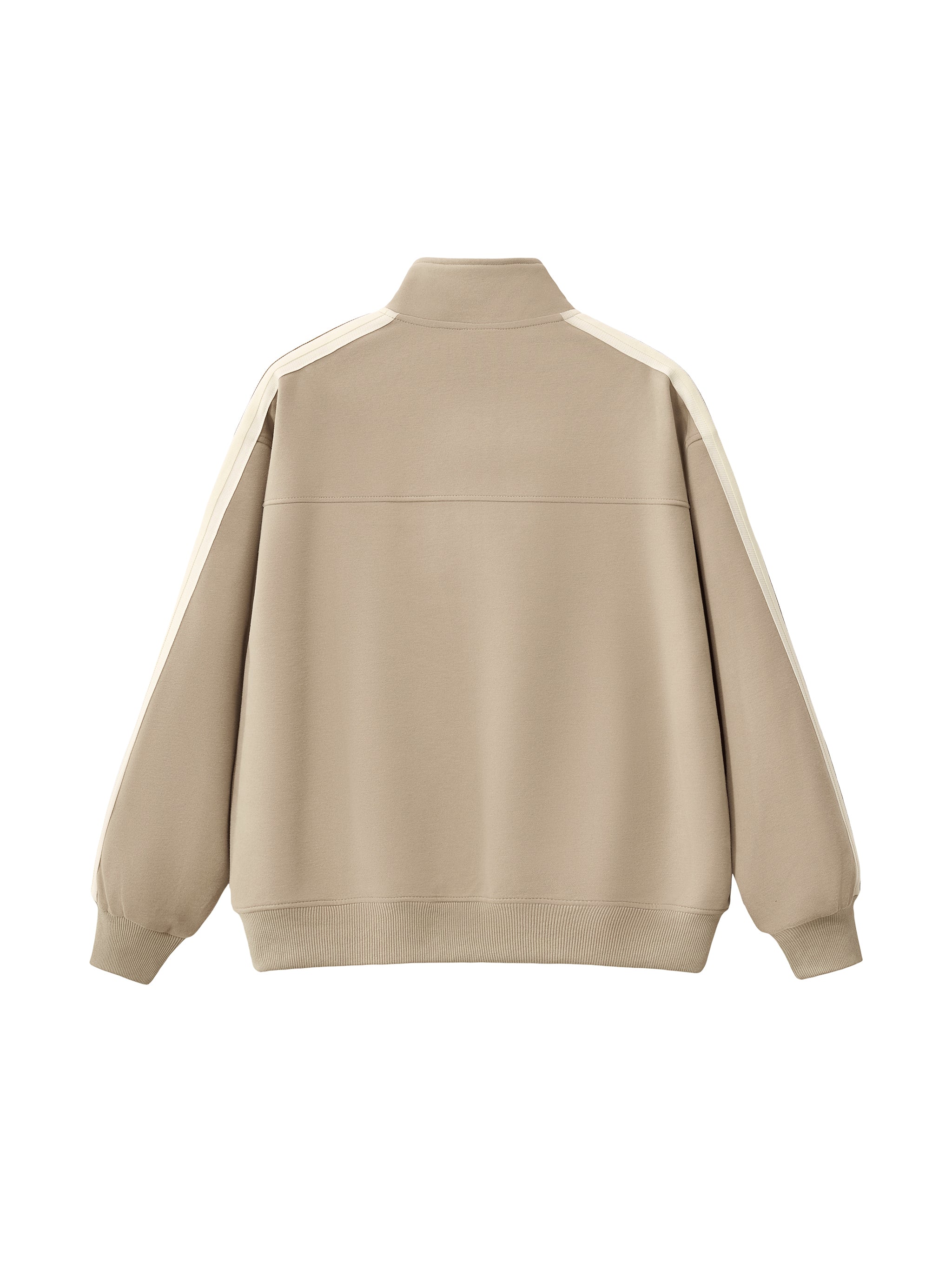 Contrast Side-Stripe Stand Collar Jacket