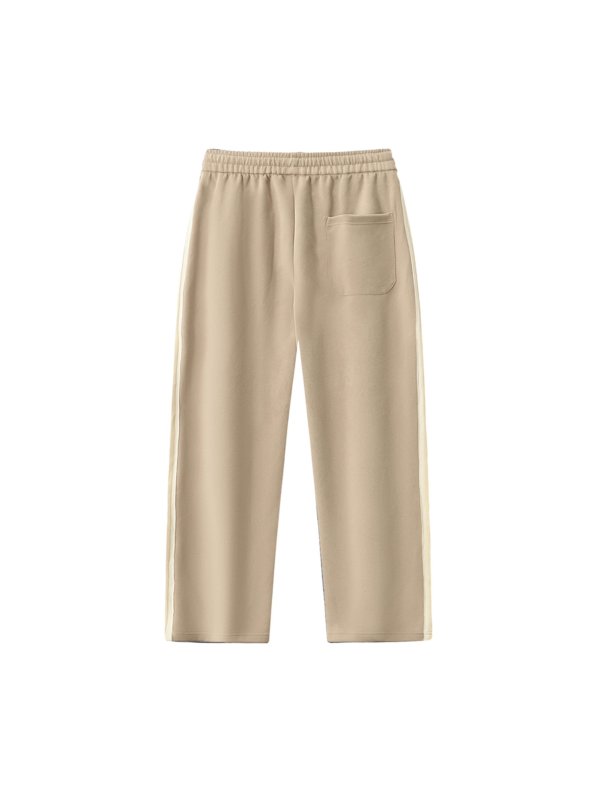 Contrast Side-Stripe Straight-Leg Pants