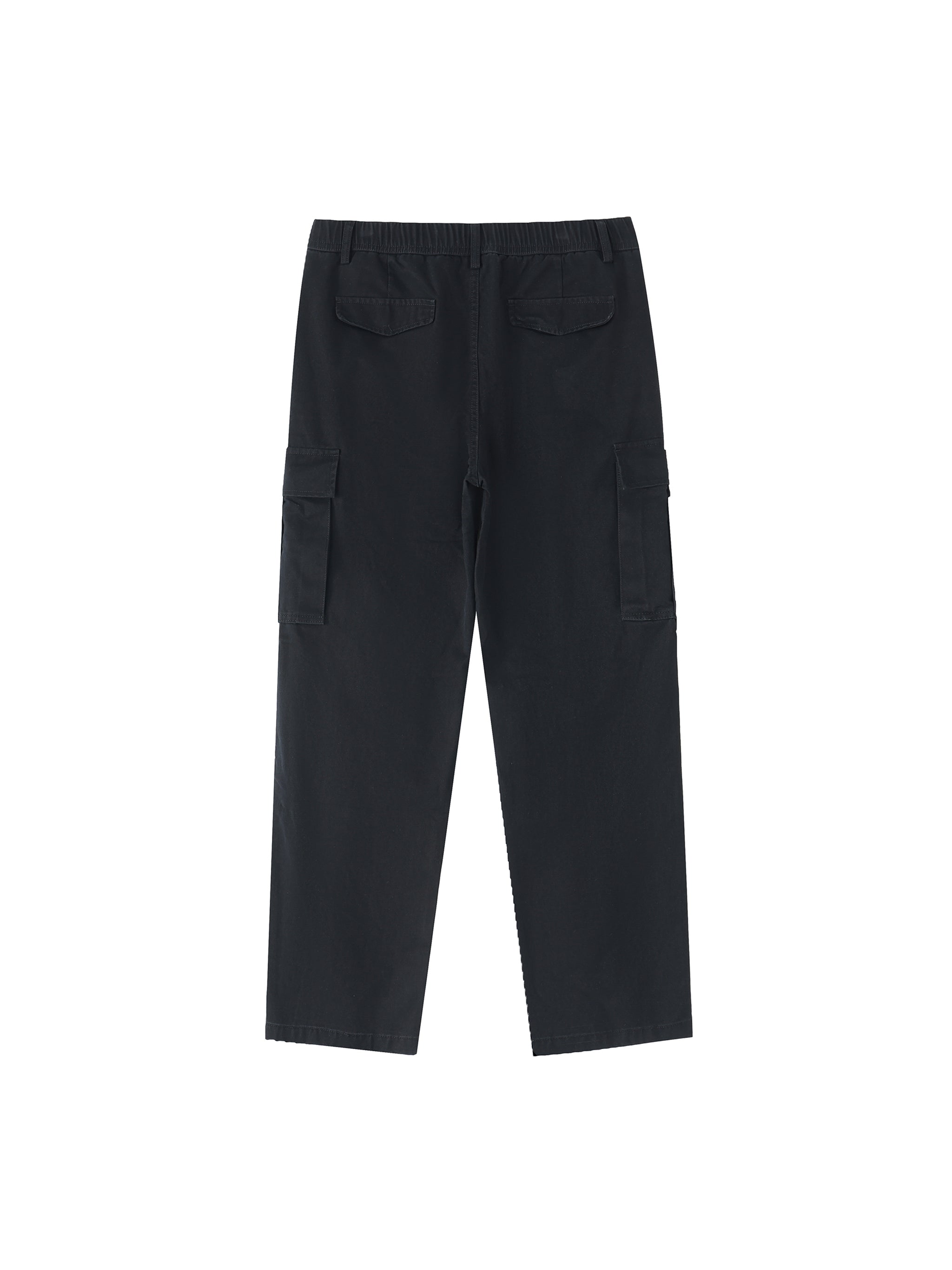 Cotton Elastic-Waist Cargo Pants