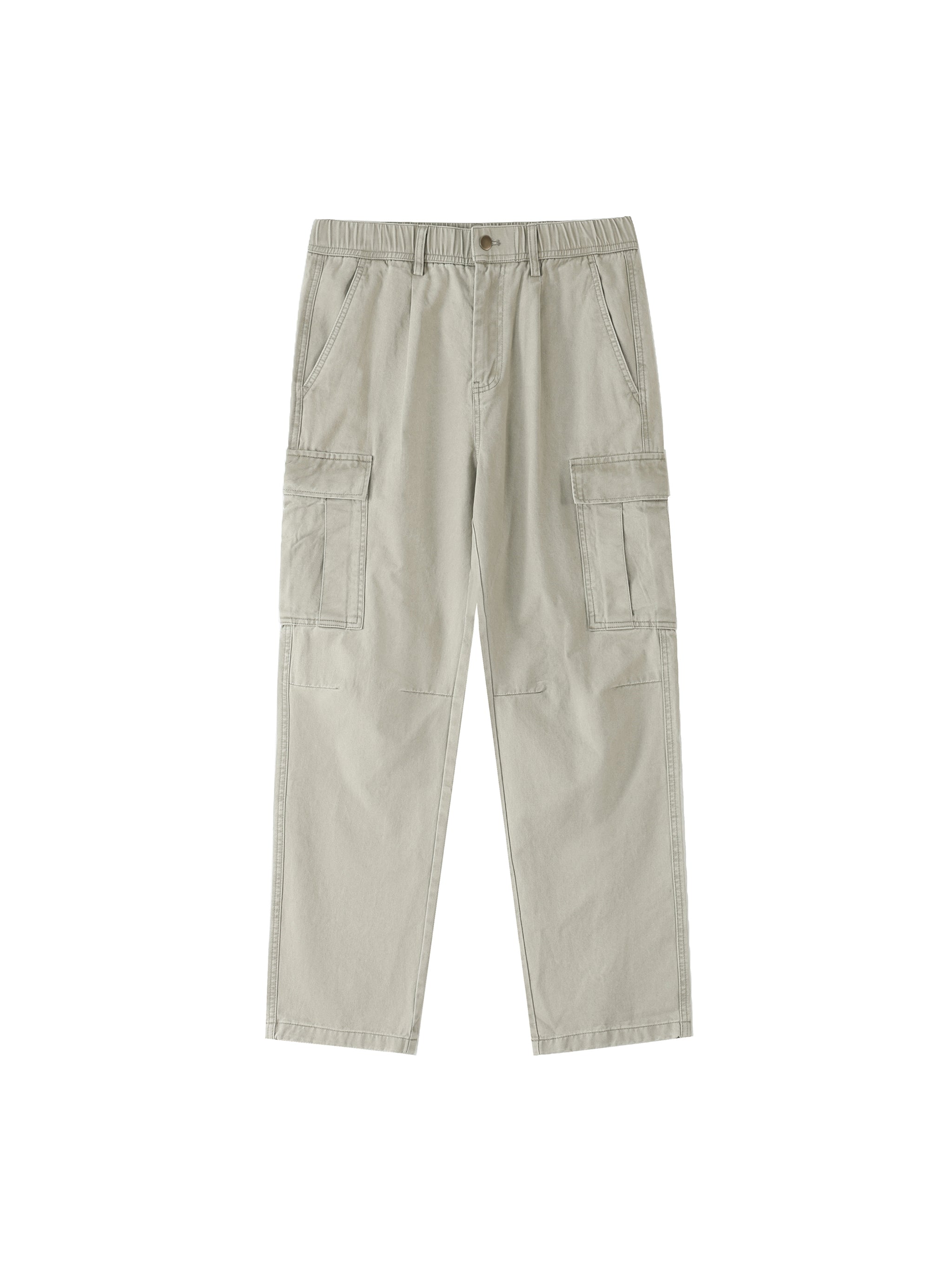 Cotton Elastic-Waist Cargo Pants