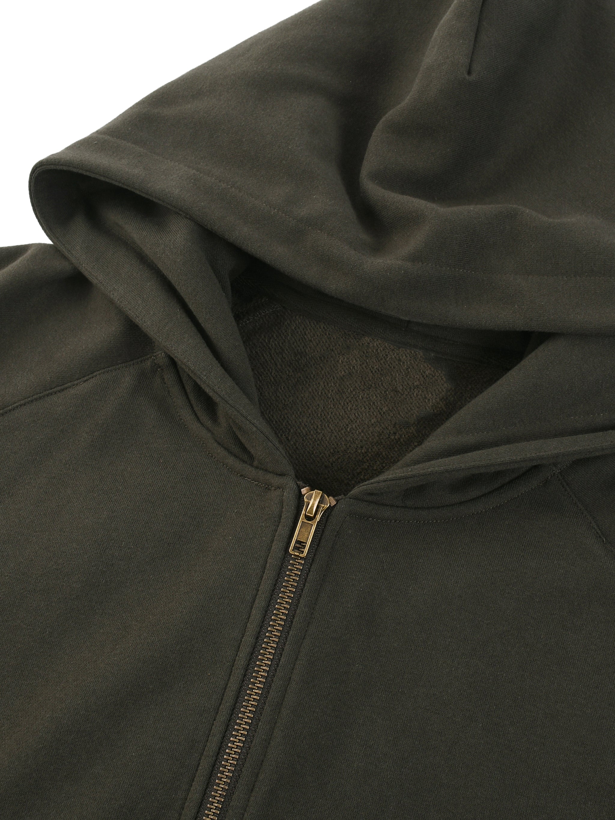 Dolman Sleeve Zip-Through Fleece Hoodie