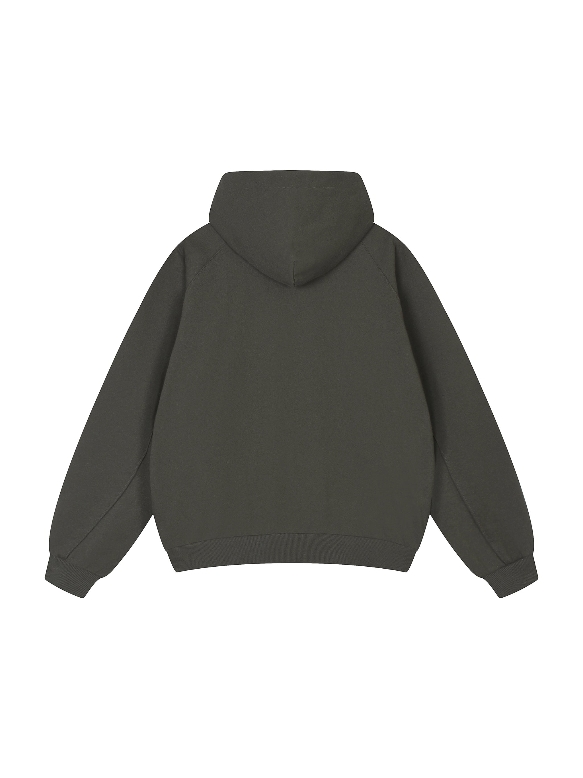 Dolman Sleeve Zip-Through Fleece Hoodie