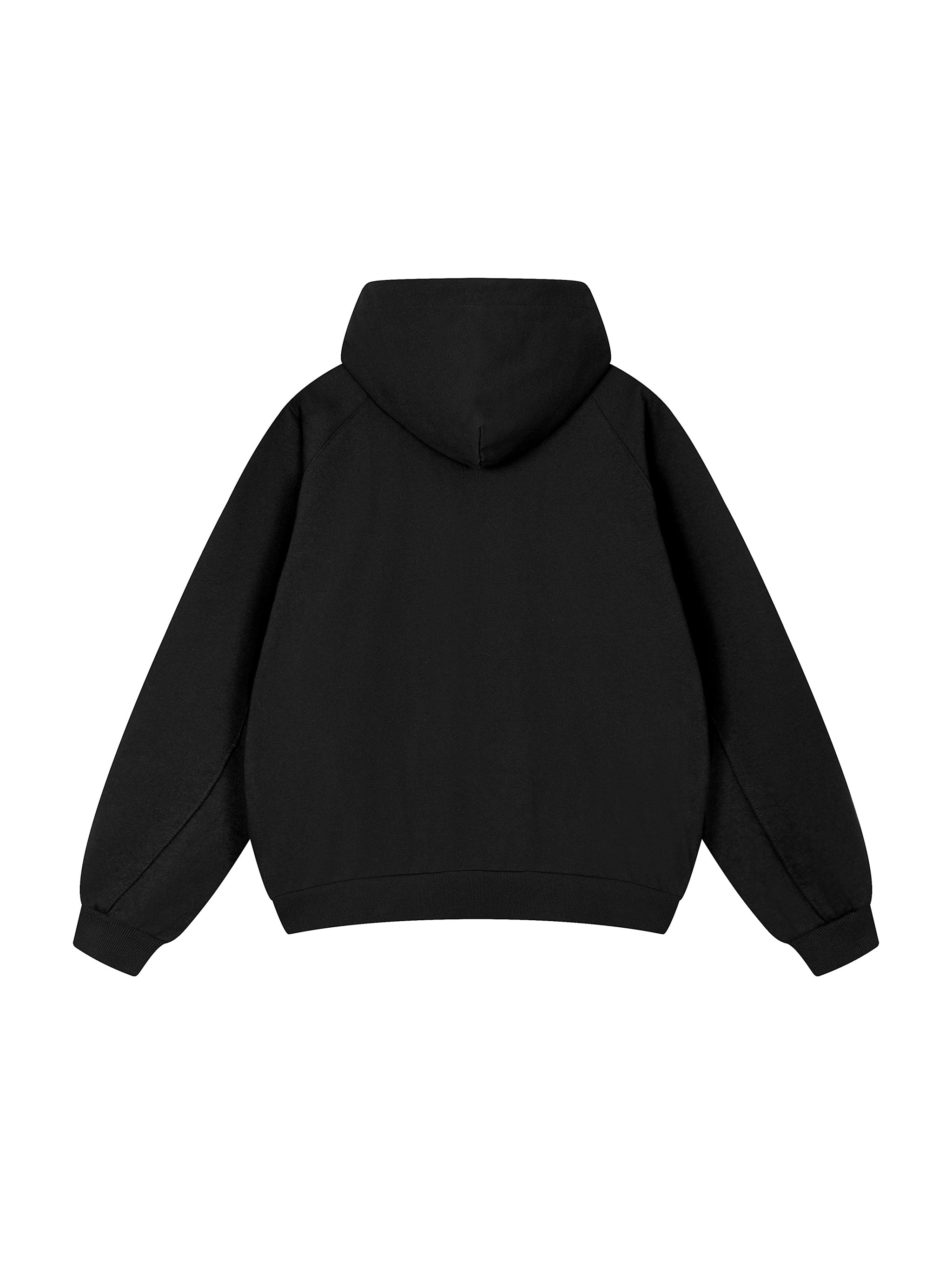 Dolman Sleeve Zip-Through Fleece Hoodie