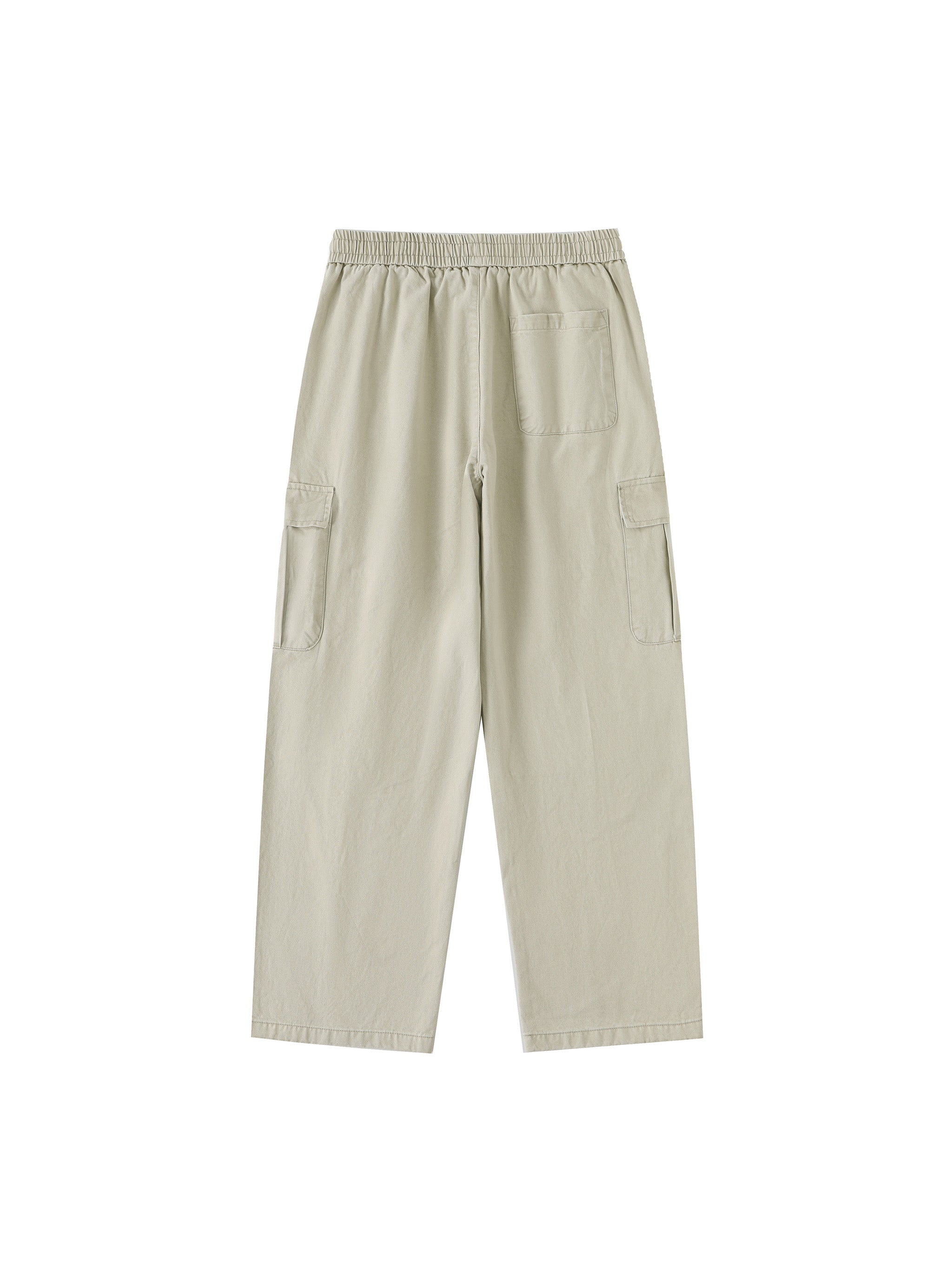 Drawstring Waist Straight-Leg Cargo Pants