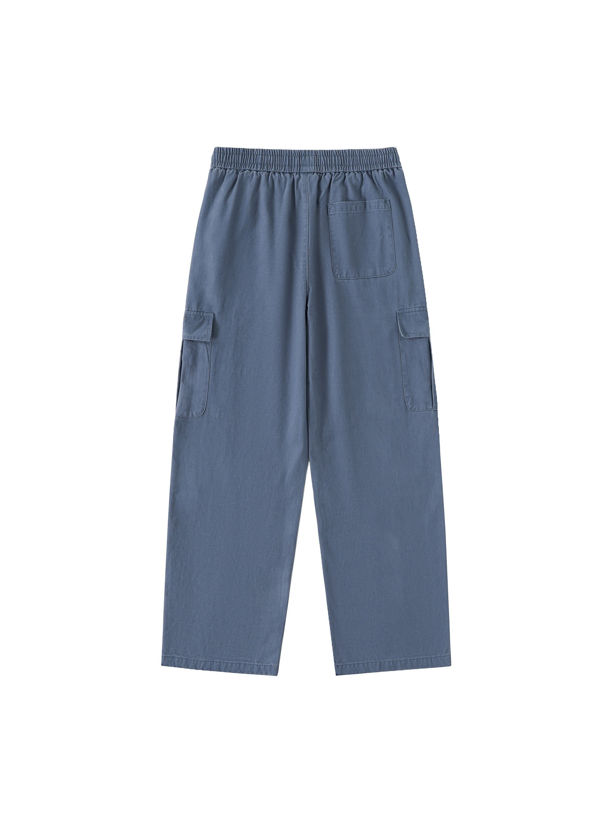 Drawstring Waist Straight-Leg Cargo Pants