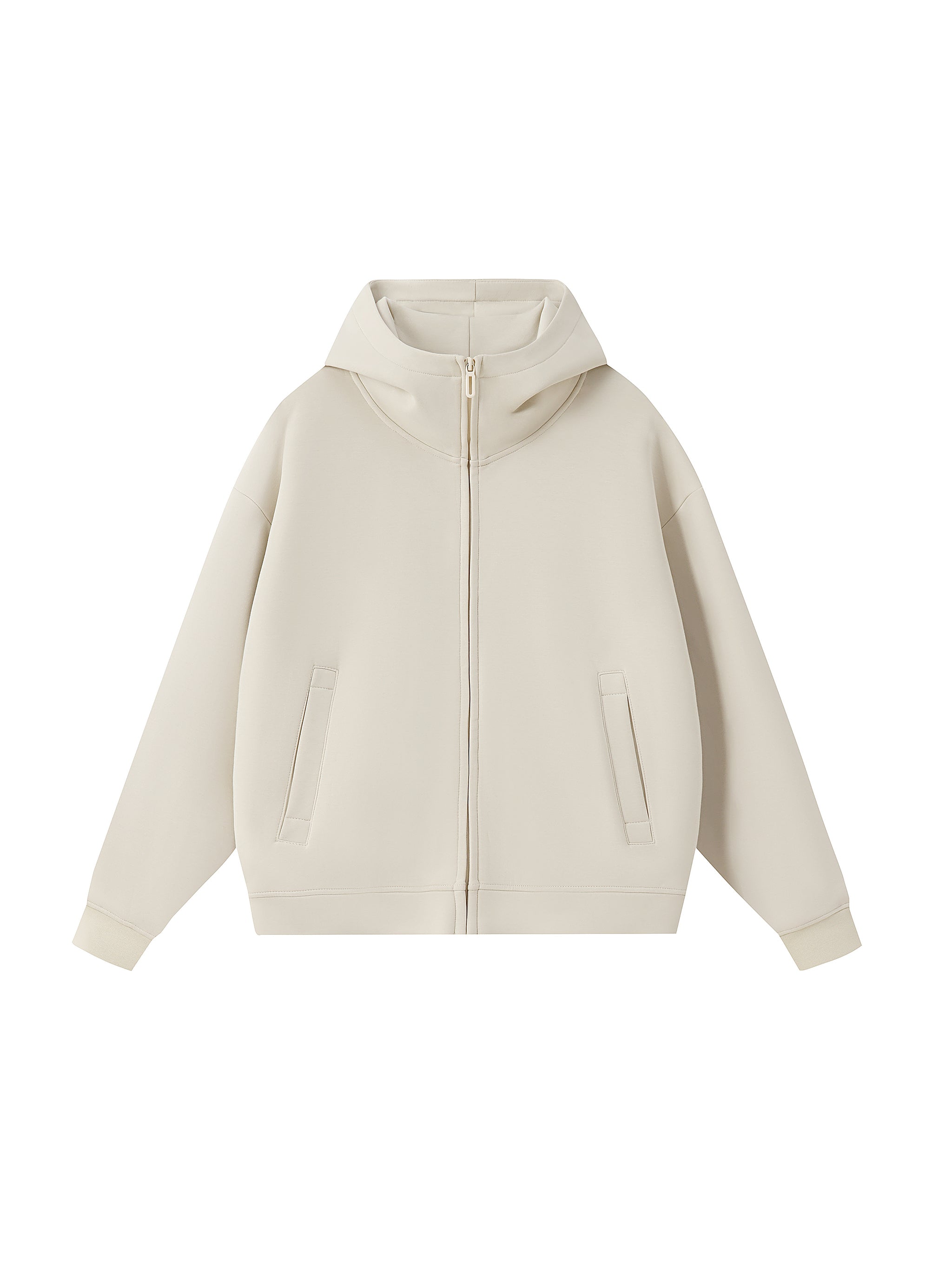 Essential Heavyweight High Neck Zip-Up Hoodie