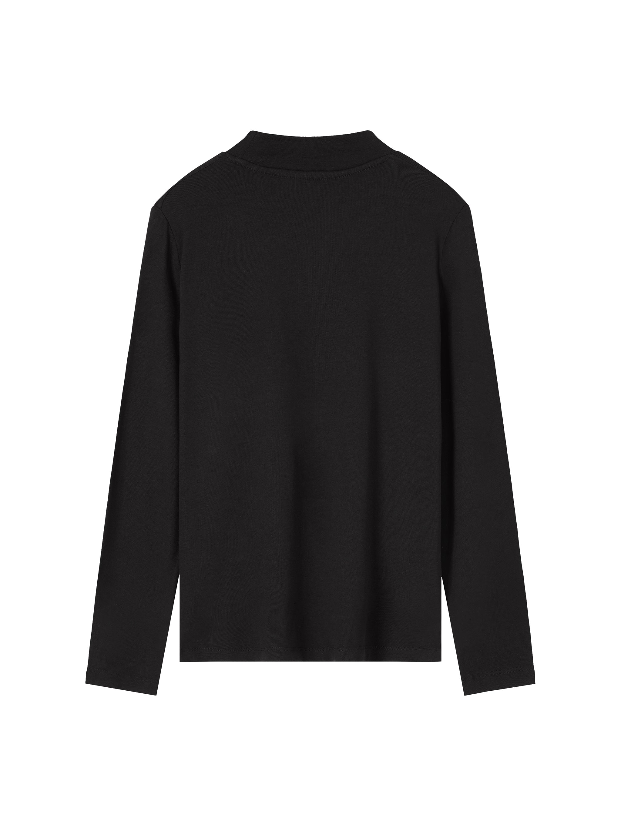 Essential Mock Neck Long Sleeve T-Shirt