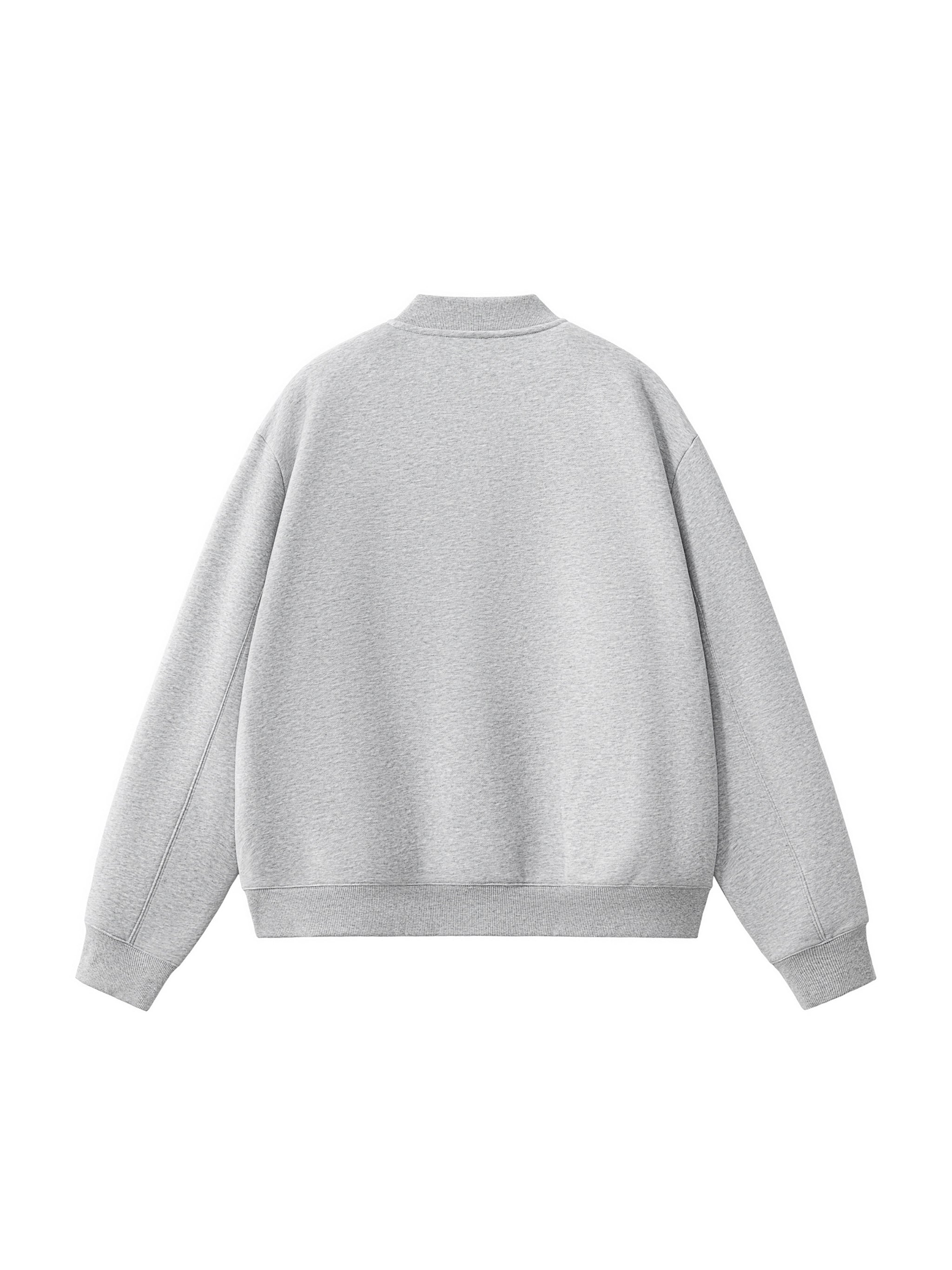 Essential Zip-Up Fleeced Varsity Jacket