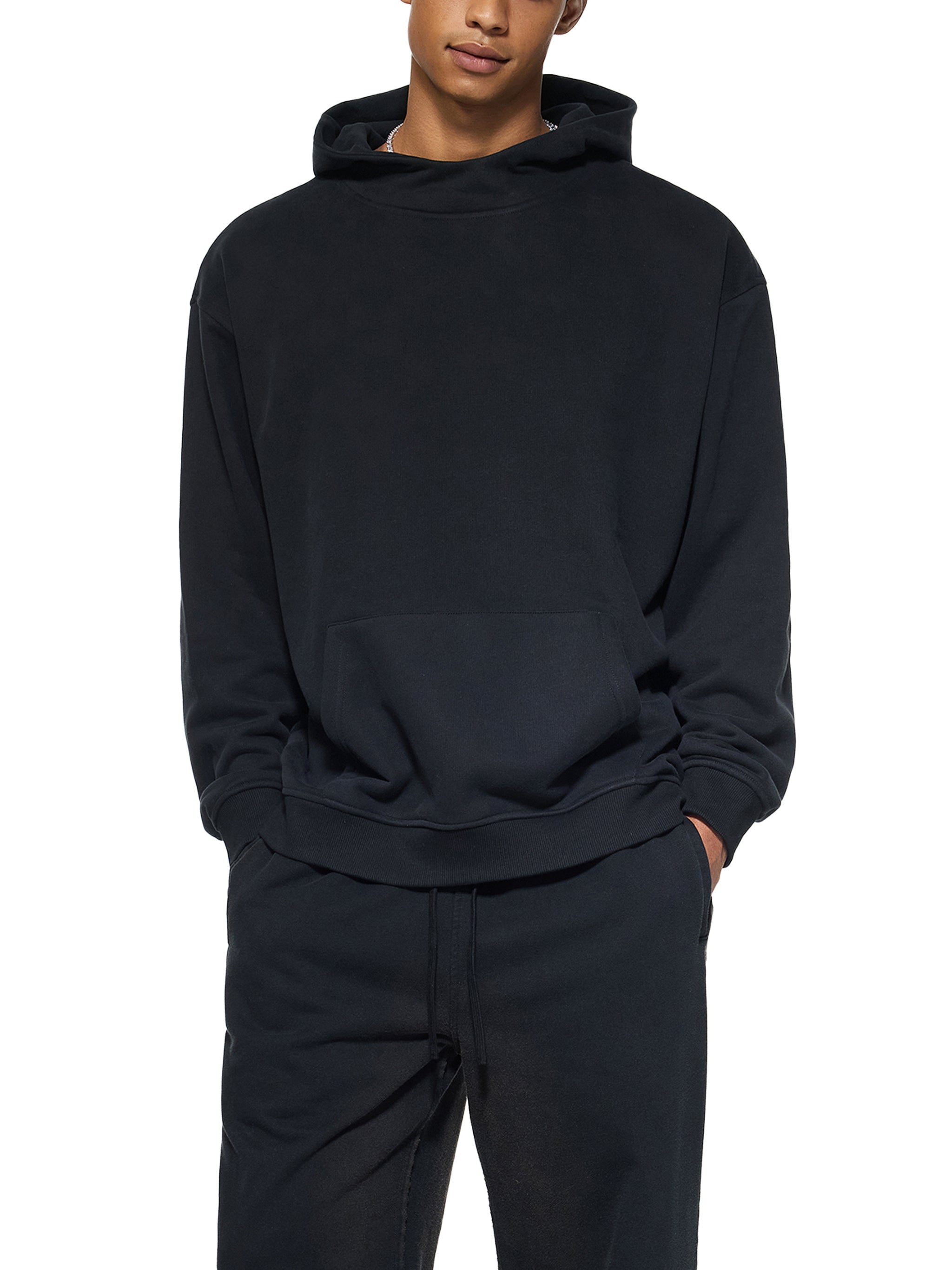 Fleeced High Neck Hoodie