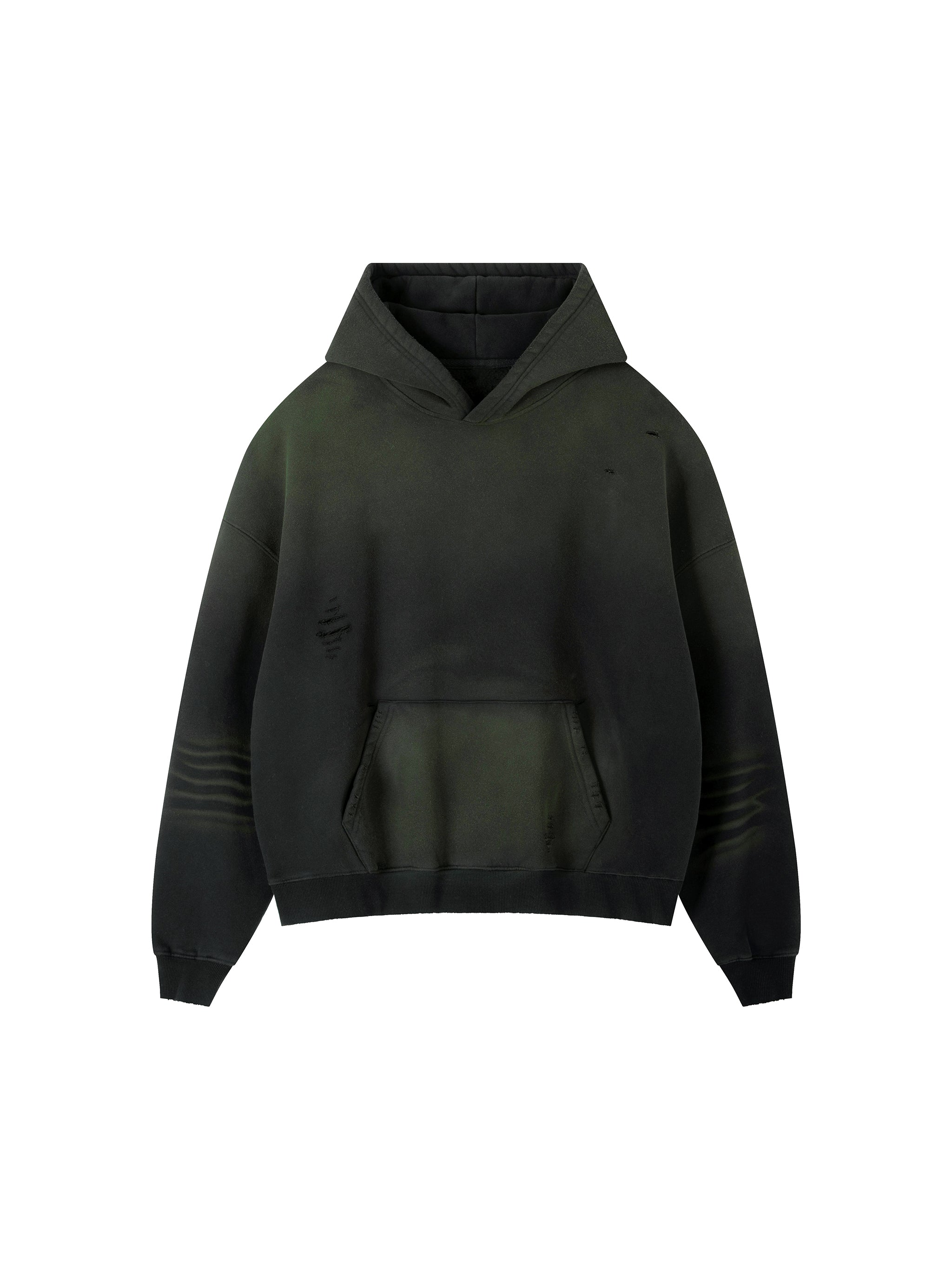 Frayed Sunfade Boxy Fleece Hoodie