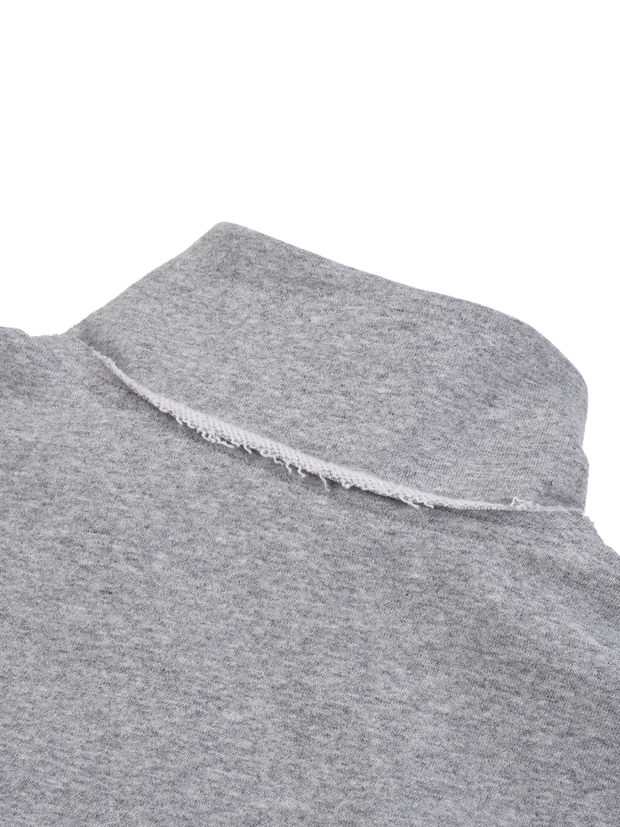 Half-Zip Rolled Edge Fleece Sweatshirt