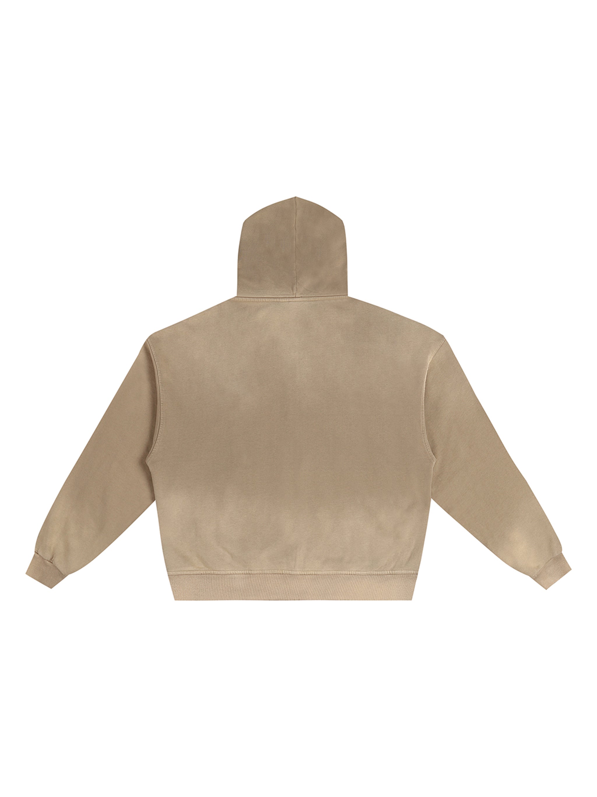 Hand-Frayed Sunfade Zip Hoodie
