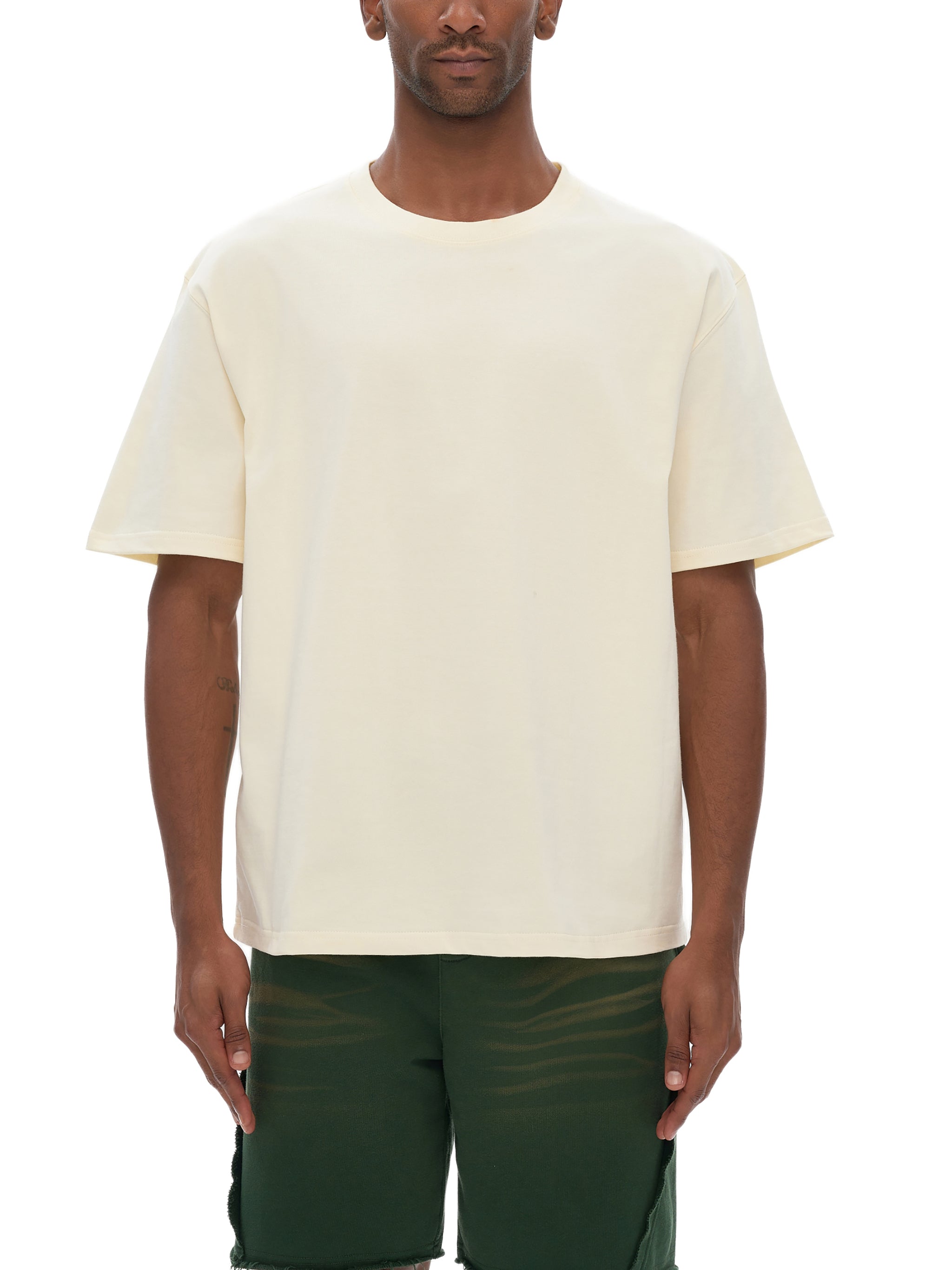 Heavyweight Drop Shoulder Cotton T-Shirt - Men