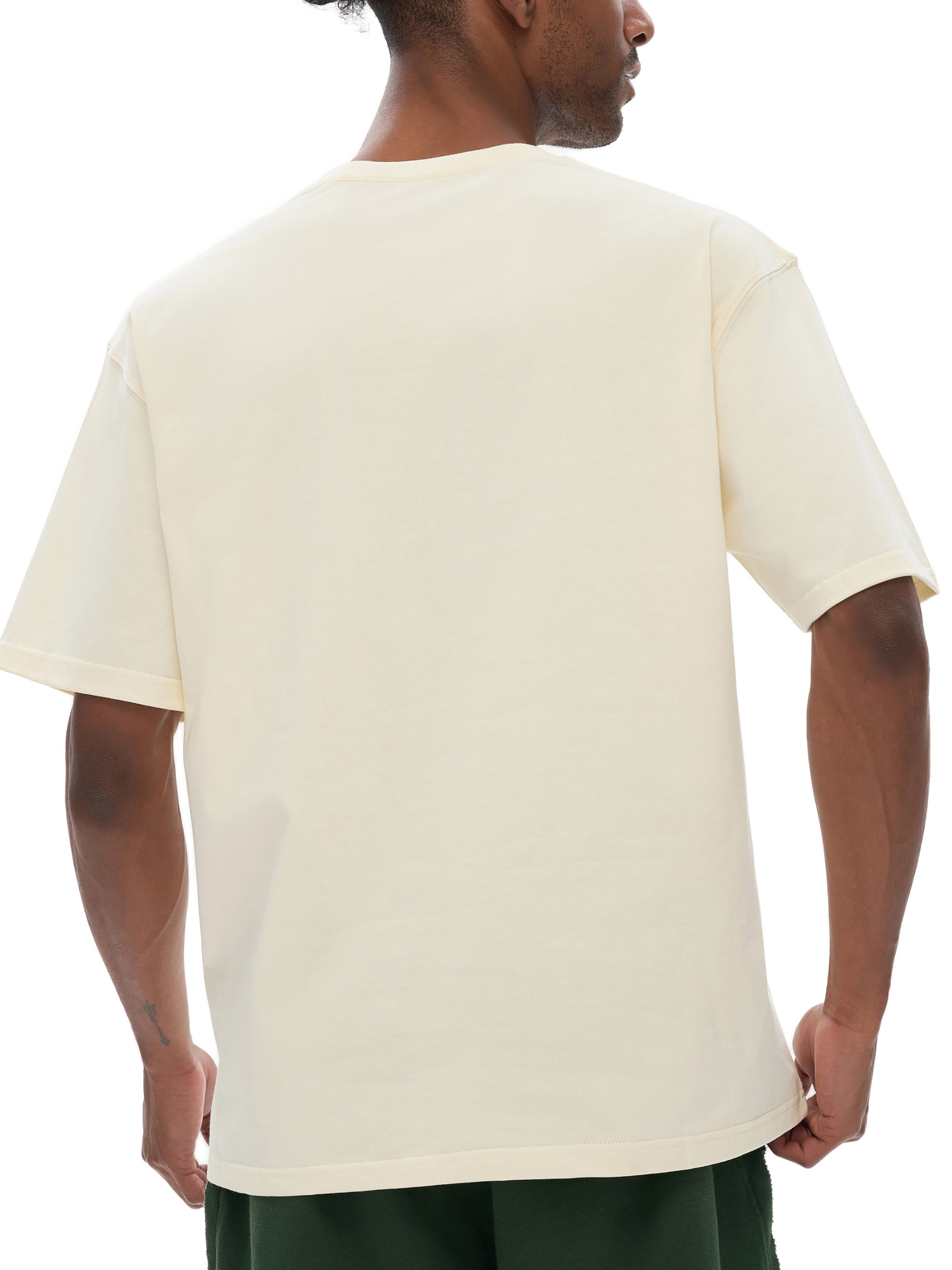 Heavyweight Drop Shoulder Cotton T-Shirt - Men