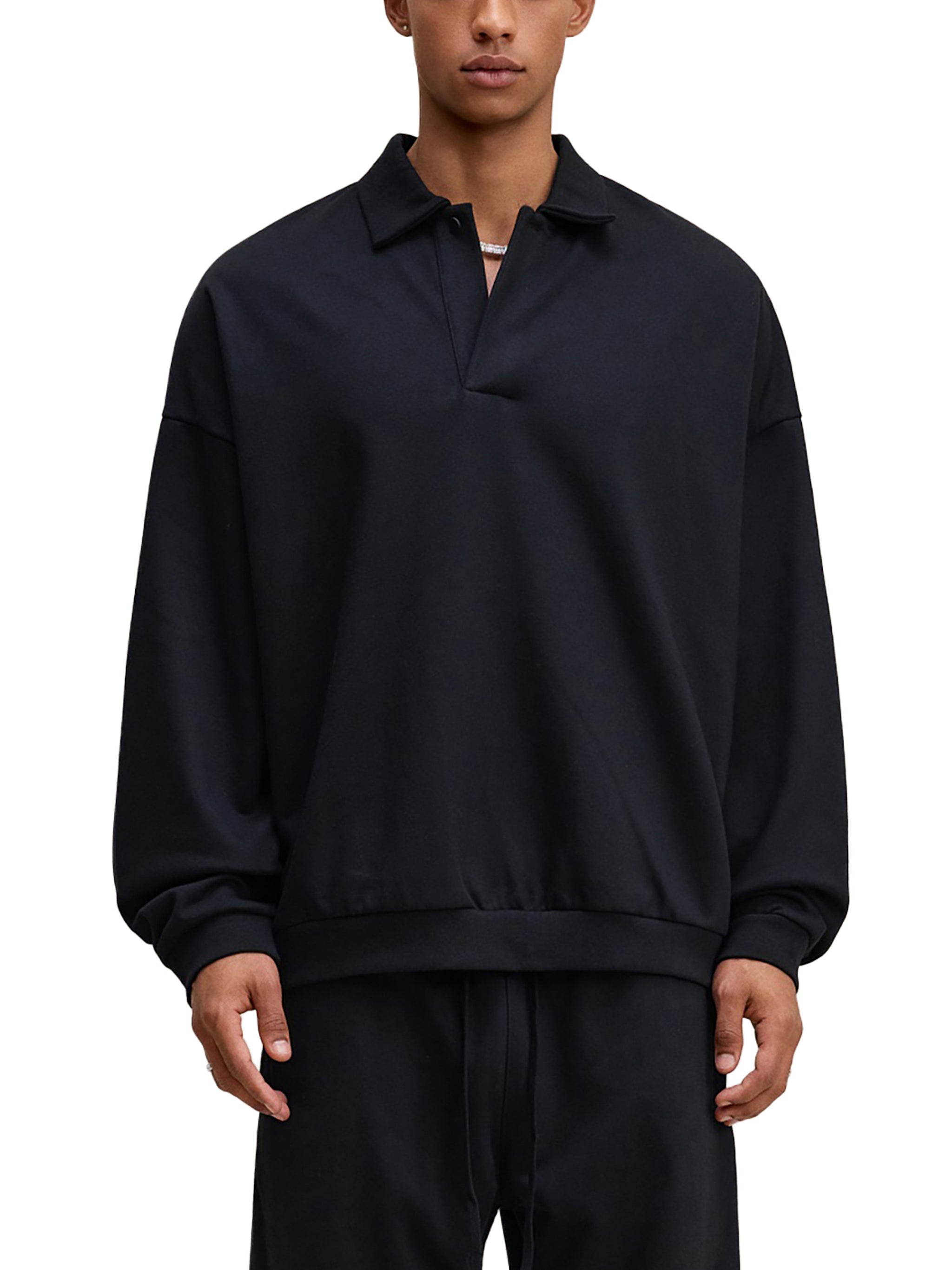 Heavyweight Fleece Polo Sweatshirt