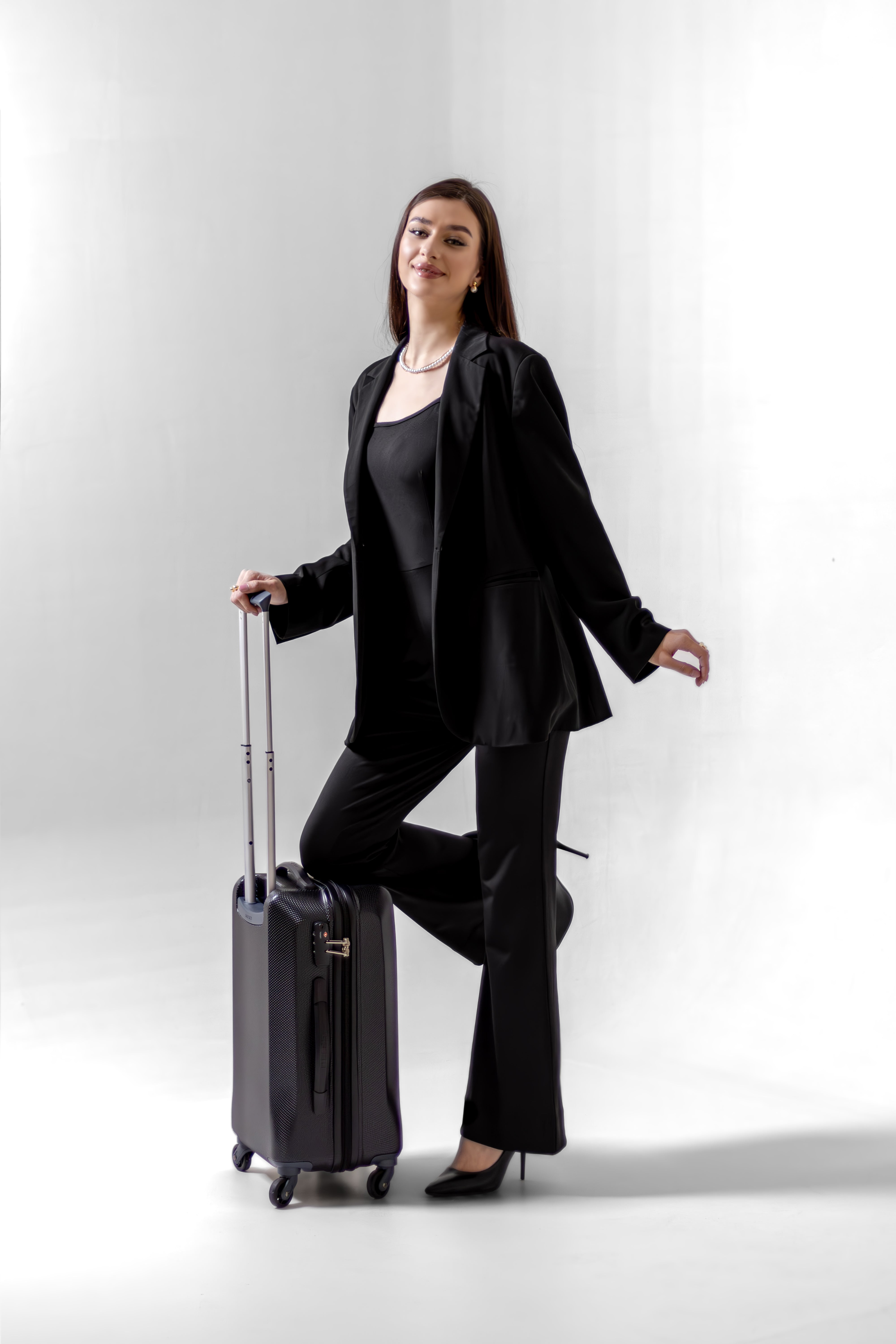 BLACK LUXE JUMPSUIT FOR WOMEN