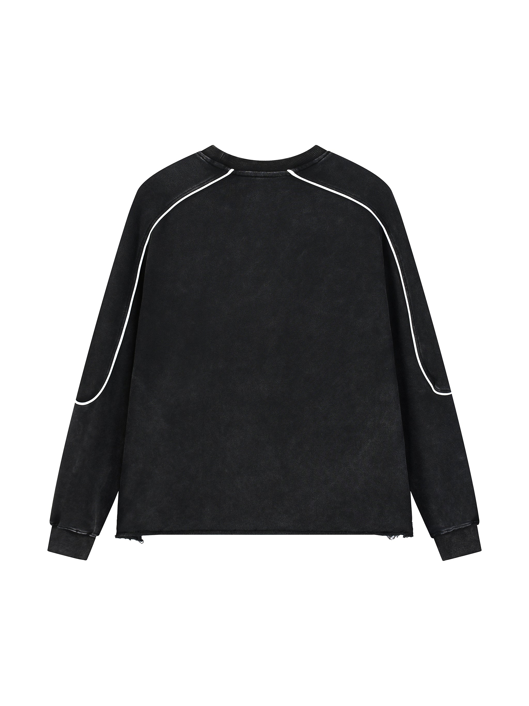 Mineral Wash Piping Raw Hem Sweatshirt
