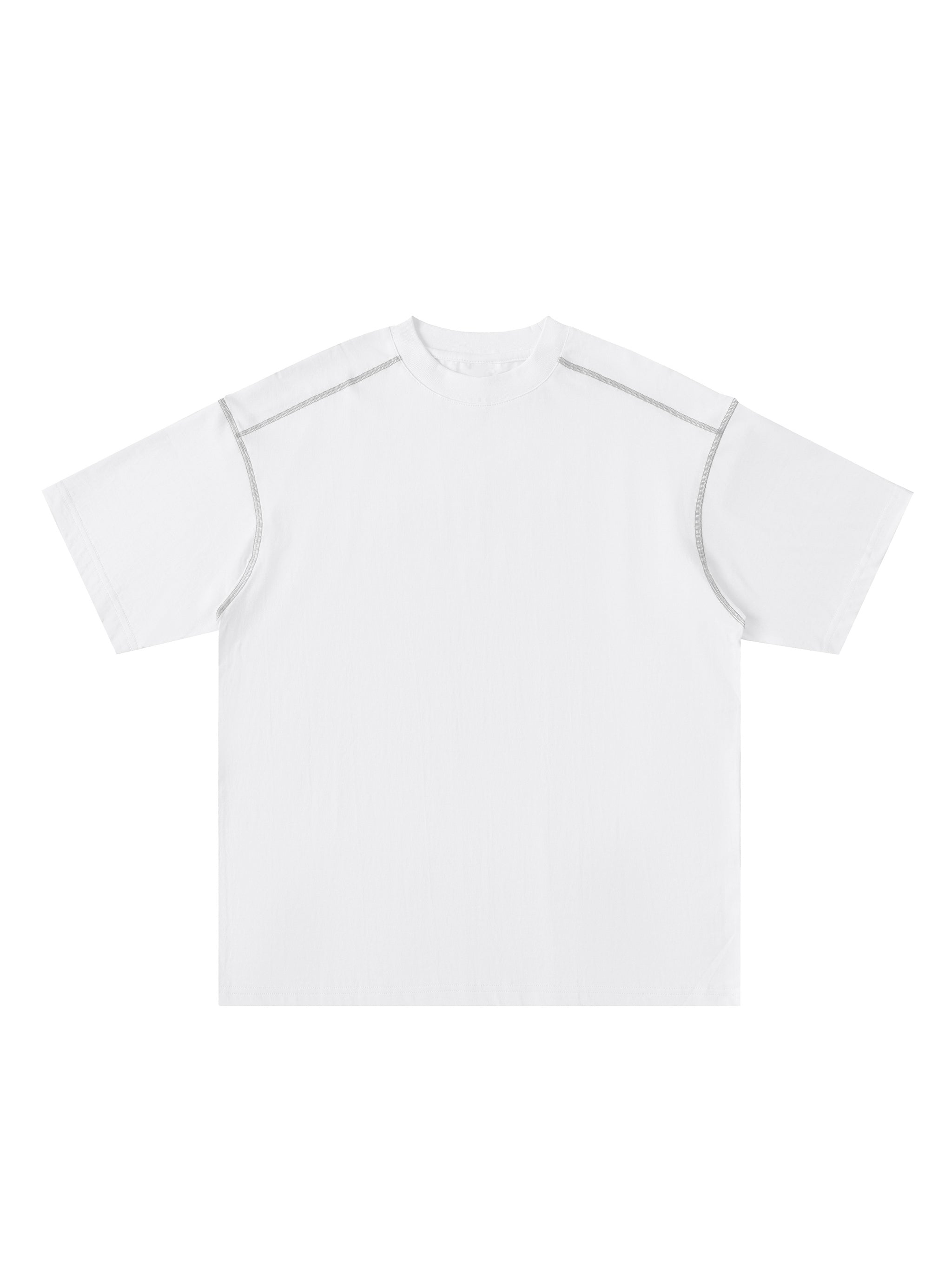 Oversized Contrast-Stitched Cotton Tee