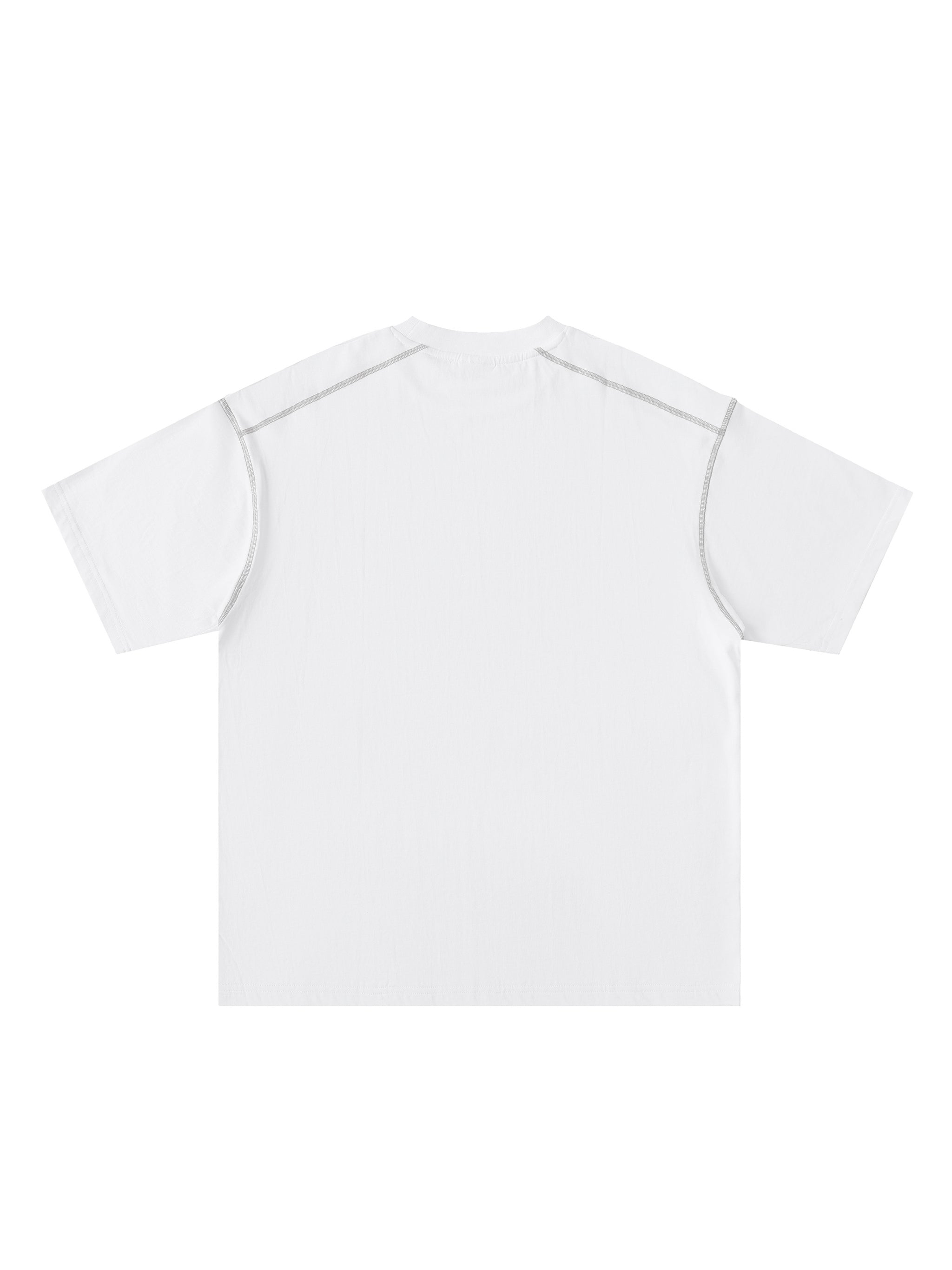 Oversized Contrast-Stitched Cotton Tee