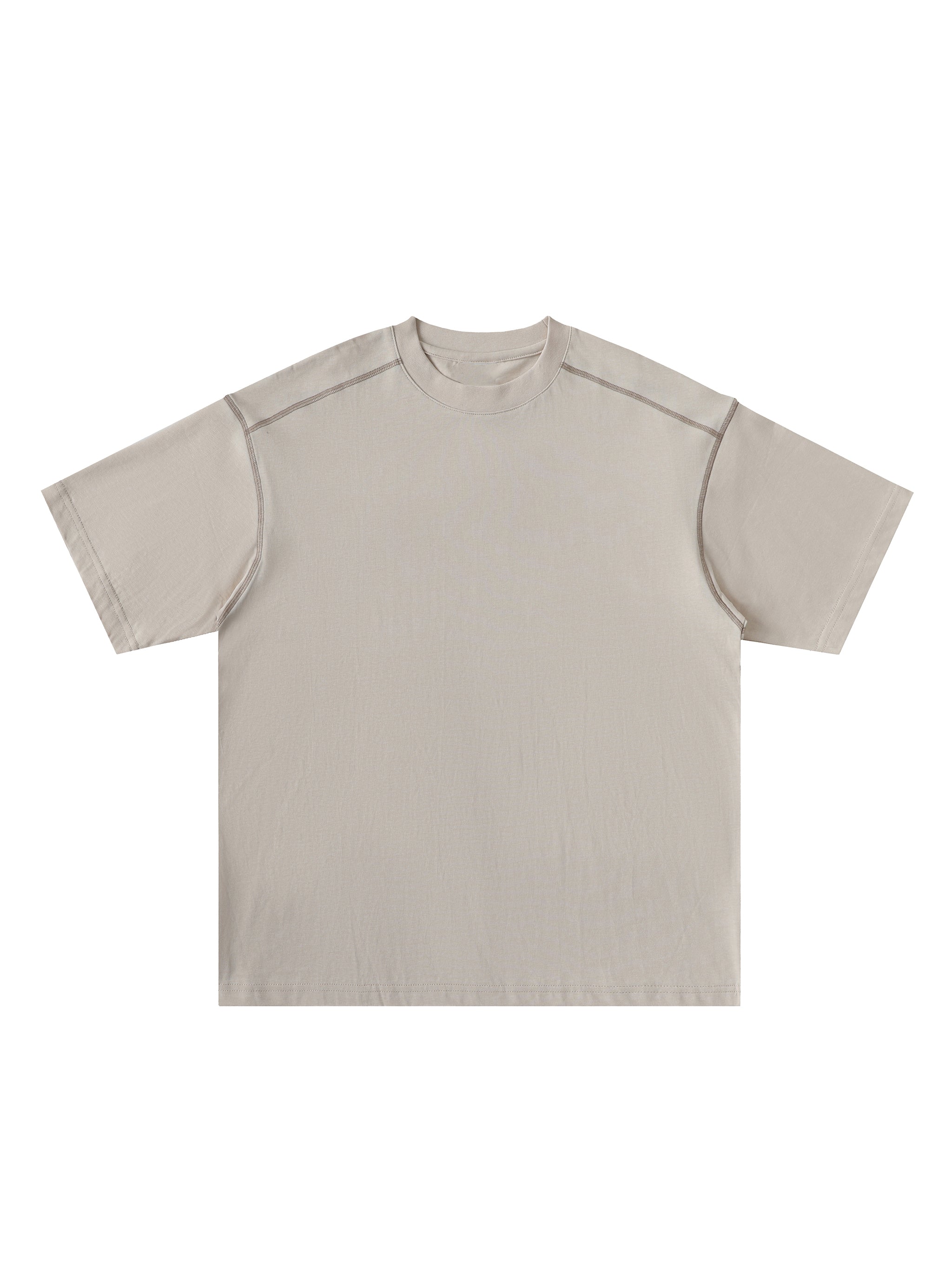 Oversized Contrast-Stitched Cotton Tee