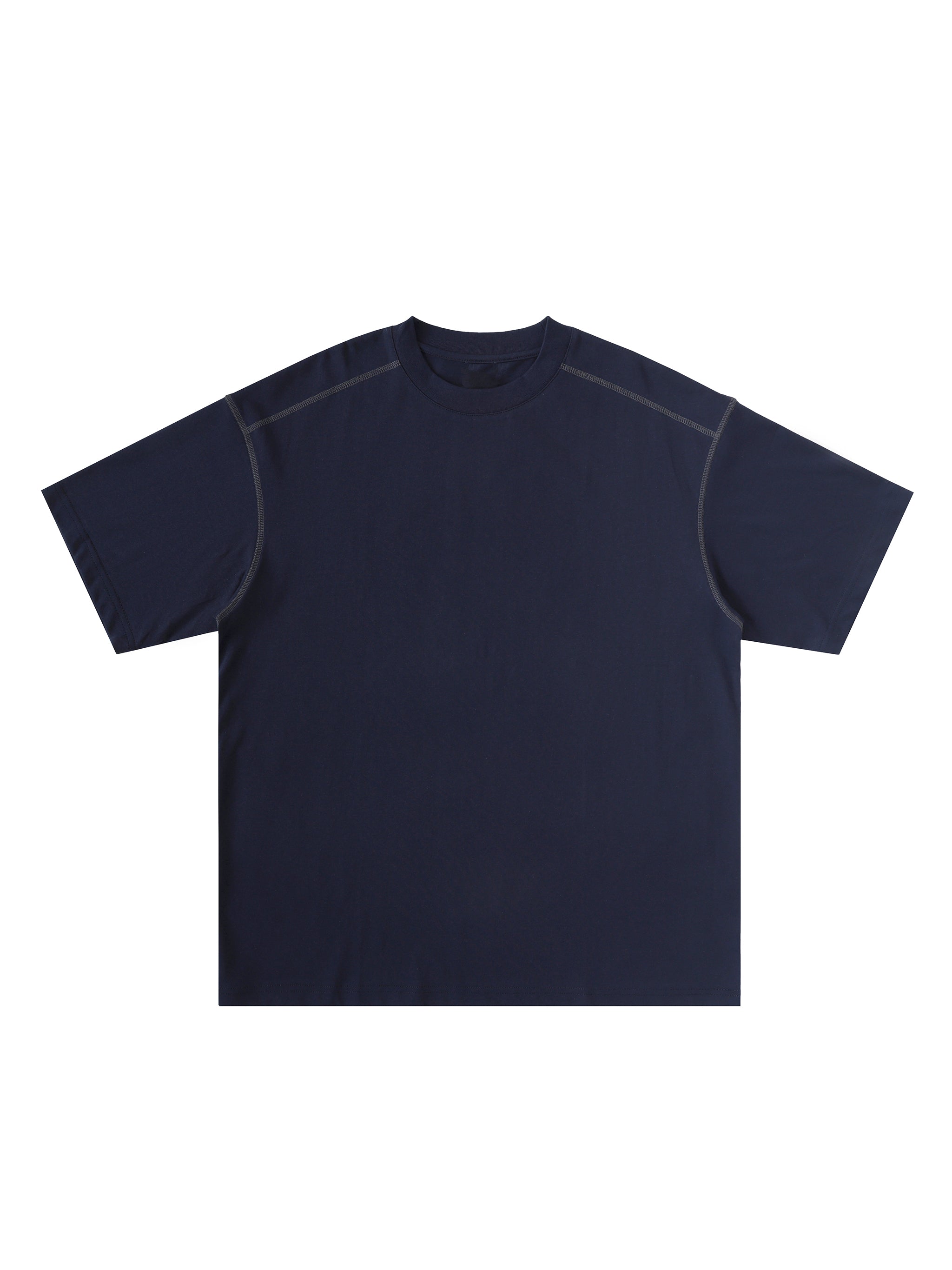 Oversized Contrast-Stitched Cotton Tee