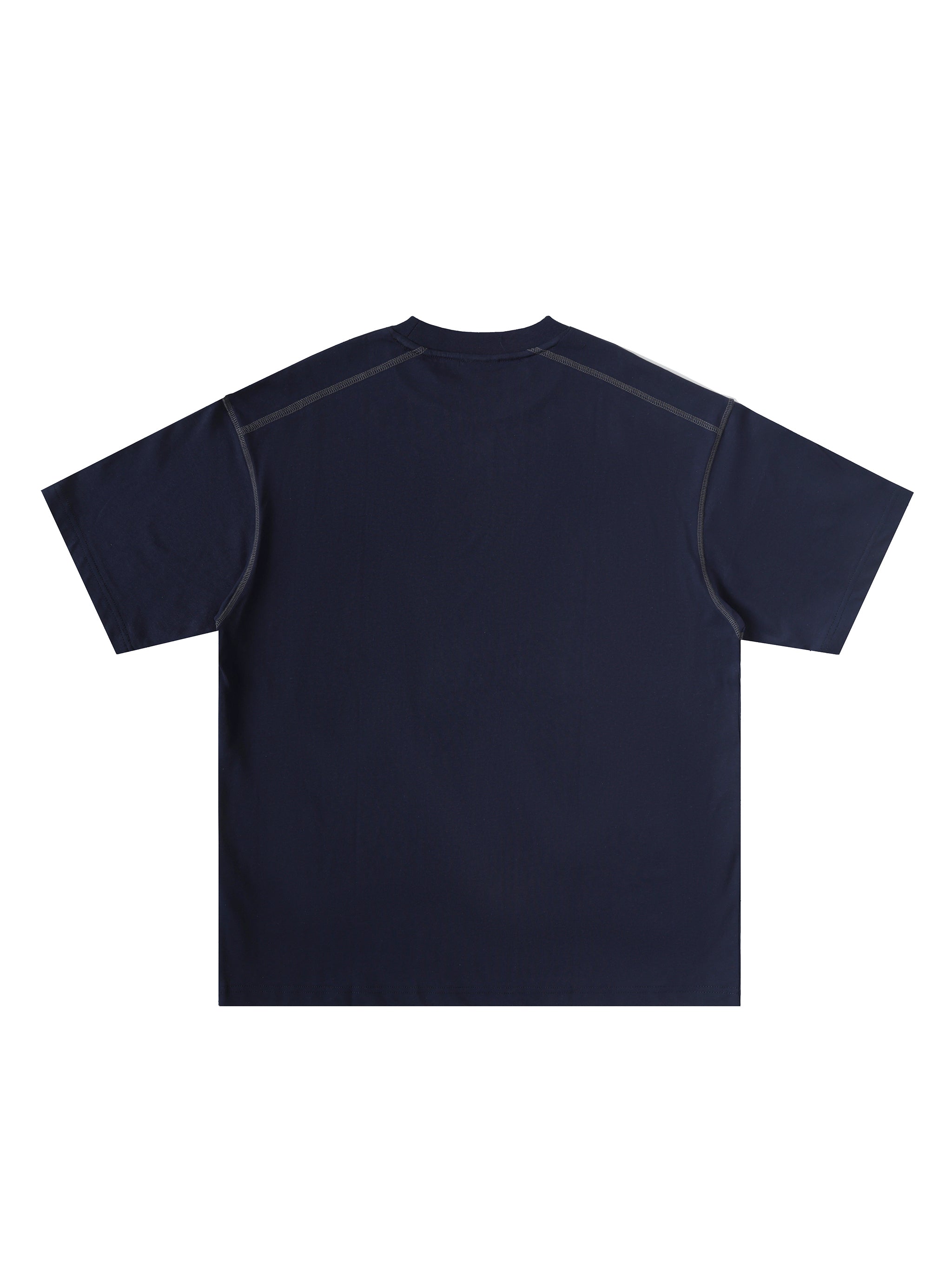 Oversized Contrast-Stitched Cotton Tee