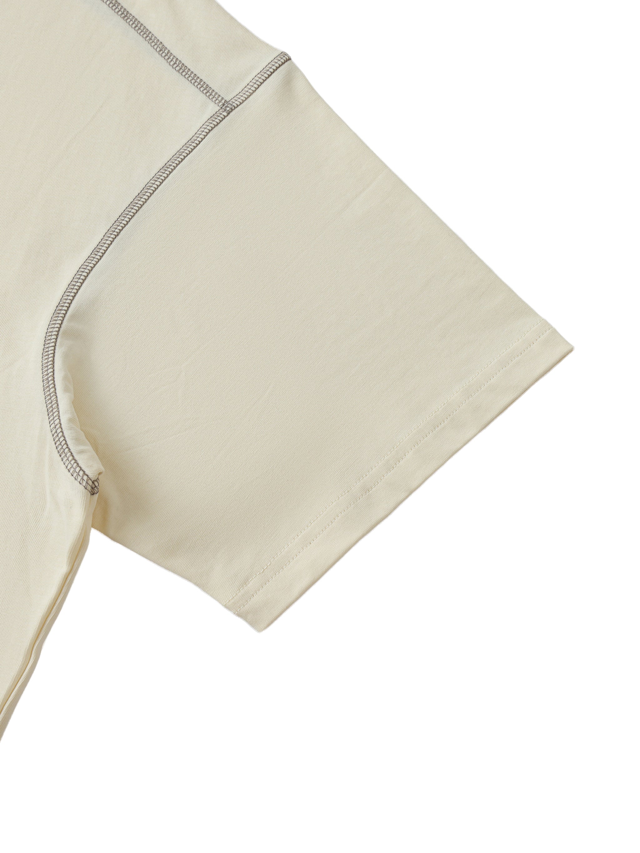 Oversized Contrast-Stitched Cotton Tee