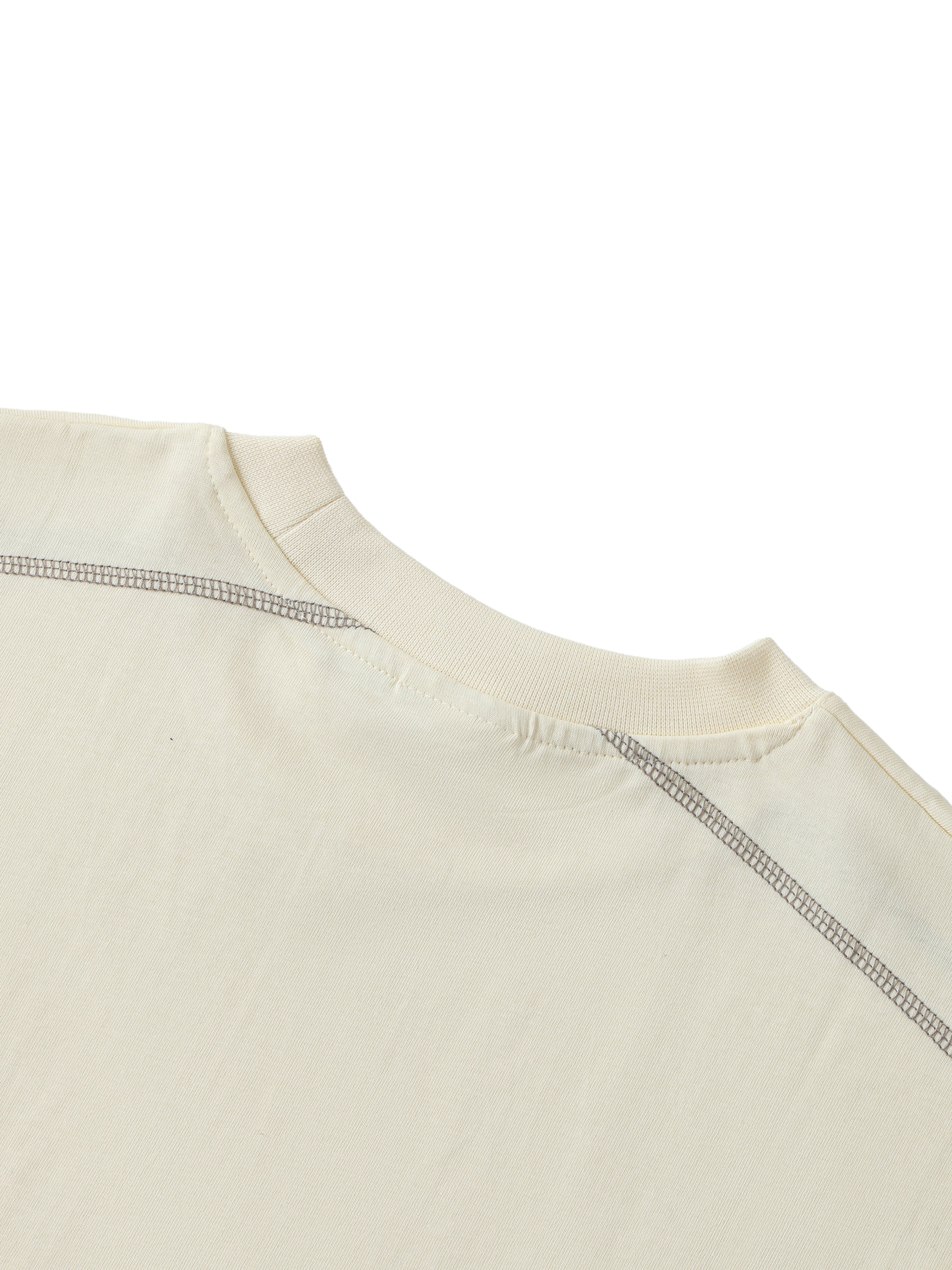 Oversized Contrast-Stitched Cotton Tee
