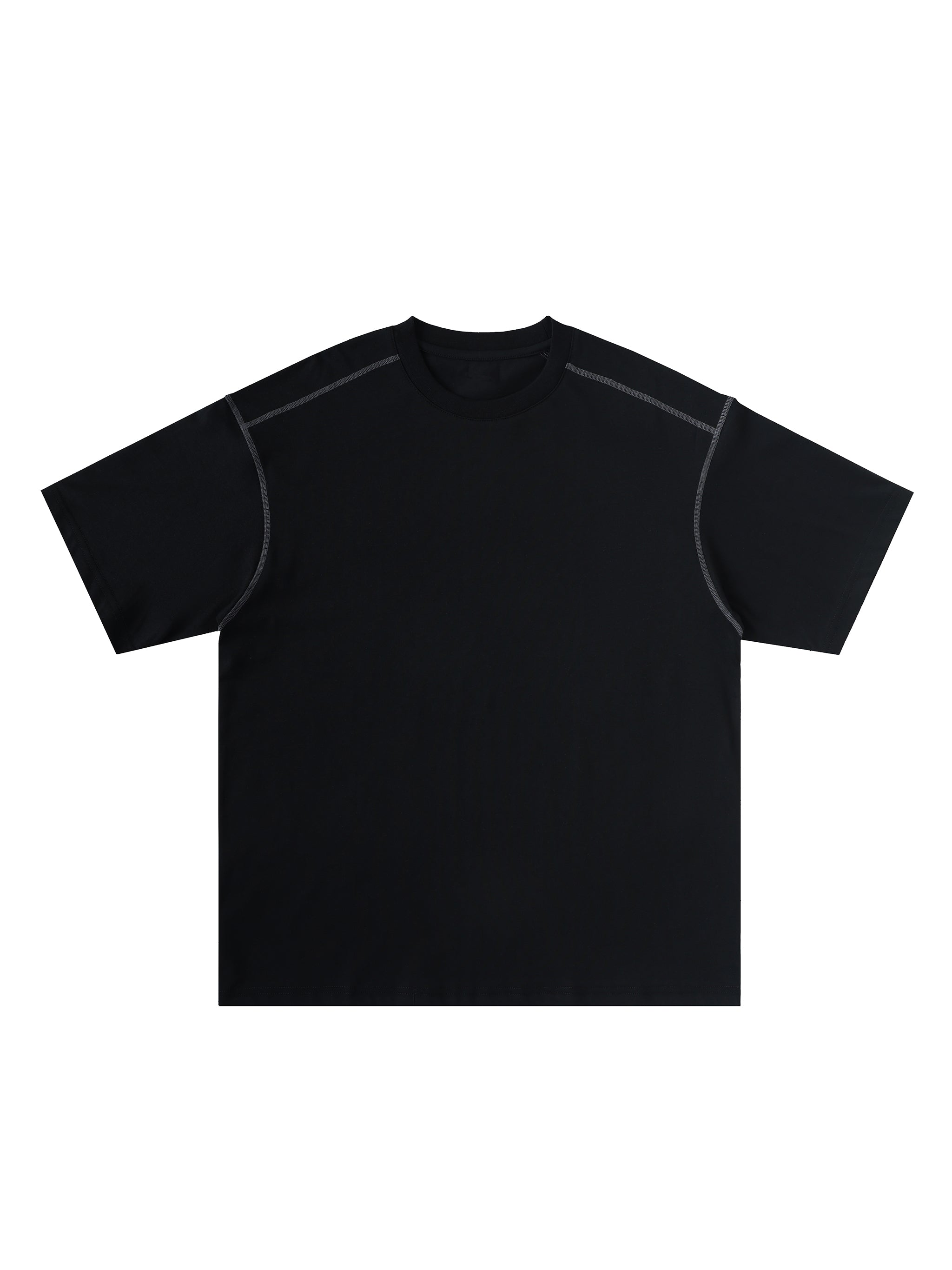 Oversized Contrast-Stitched Cotton Tee