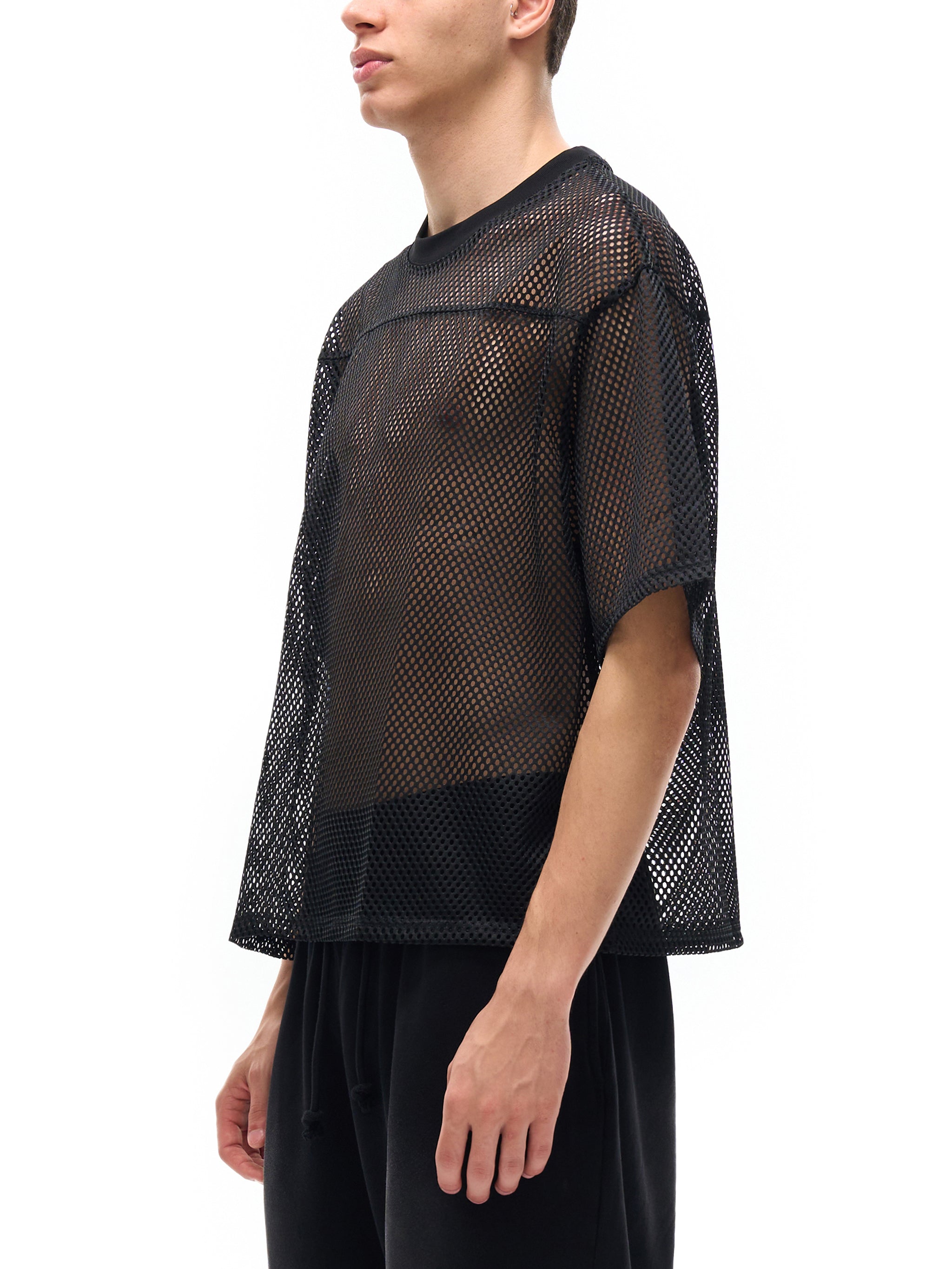 See-through Boxy Net T-Shirt-M