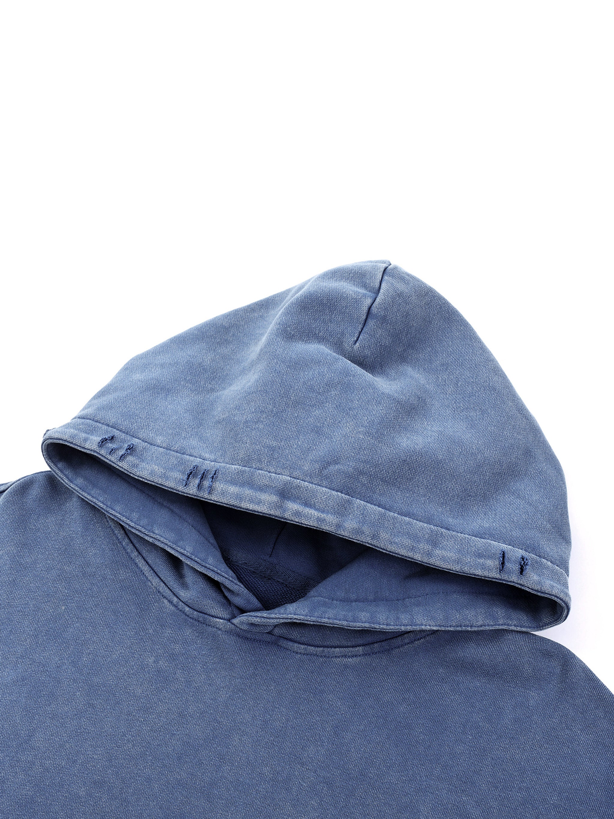 Snow Wash Hand-Frayed Heavyweight Hoodie