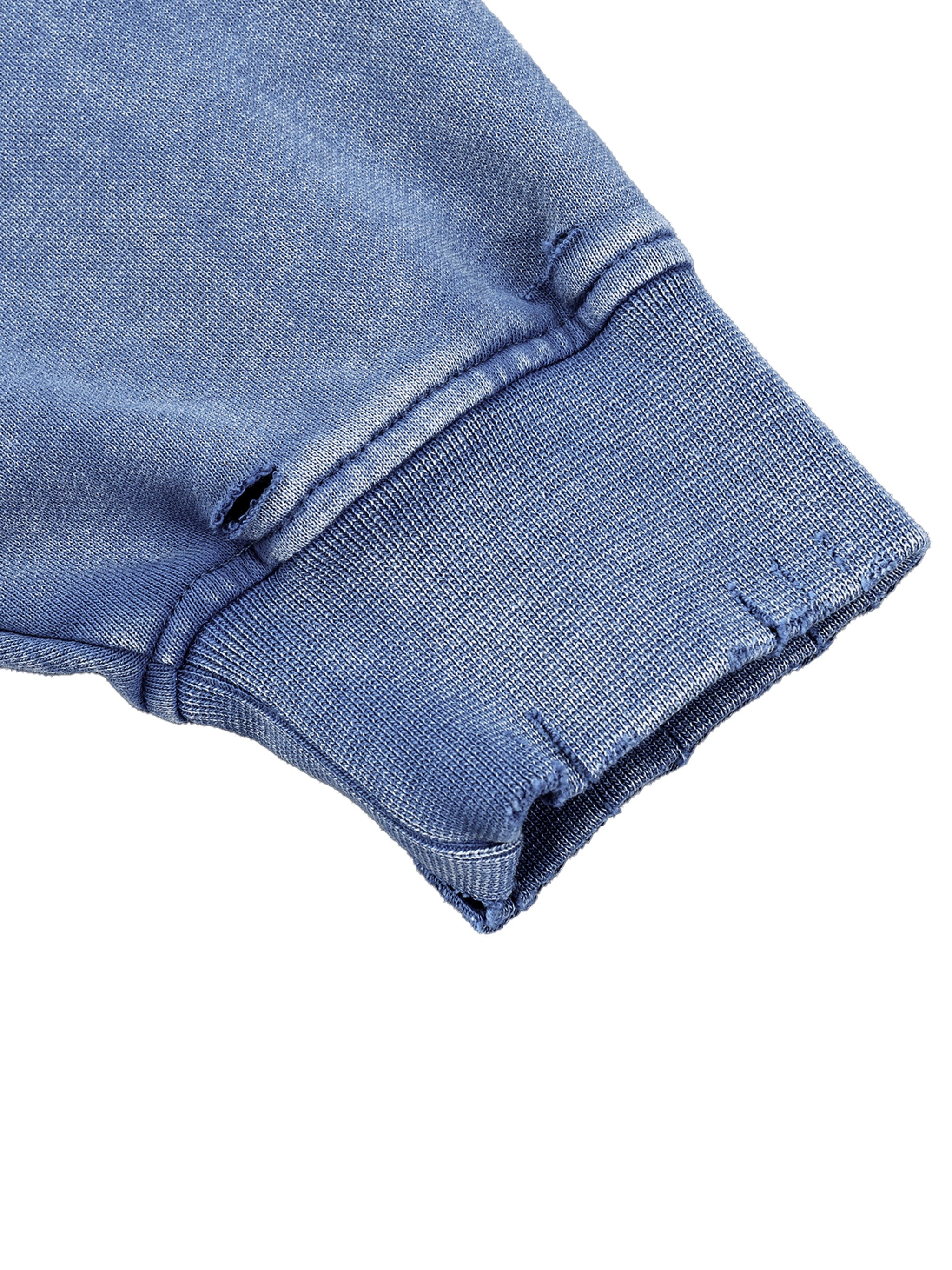 Snow Wash Hand-Frayed Heavyweight Hoodie