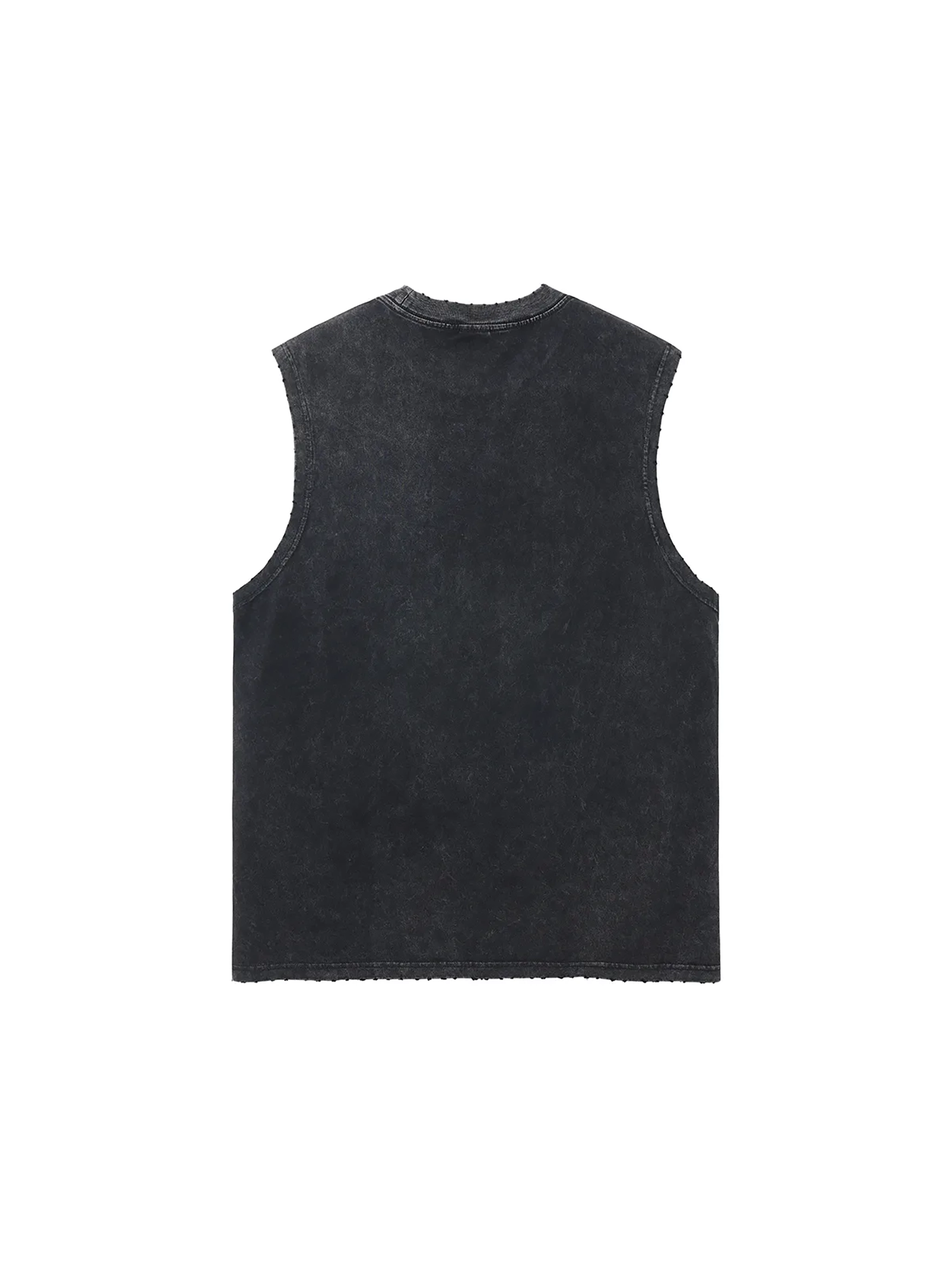 Snow Washed Frayed Hem Tank Top