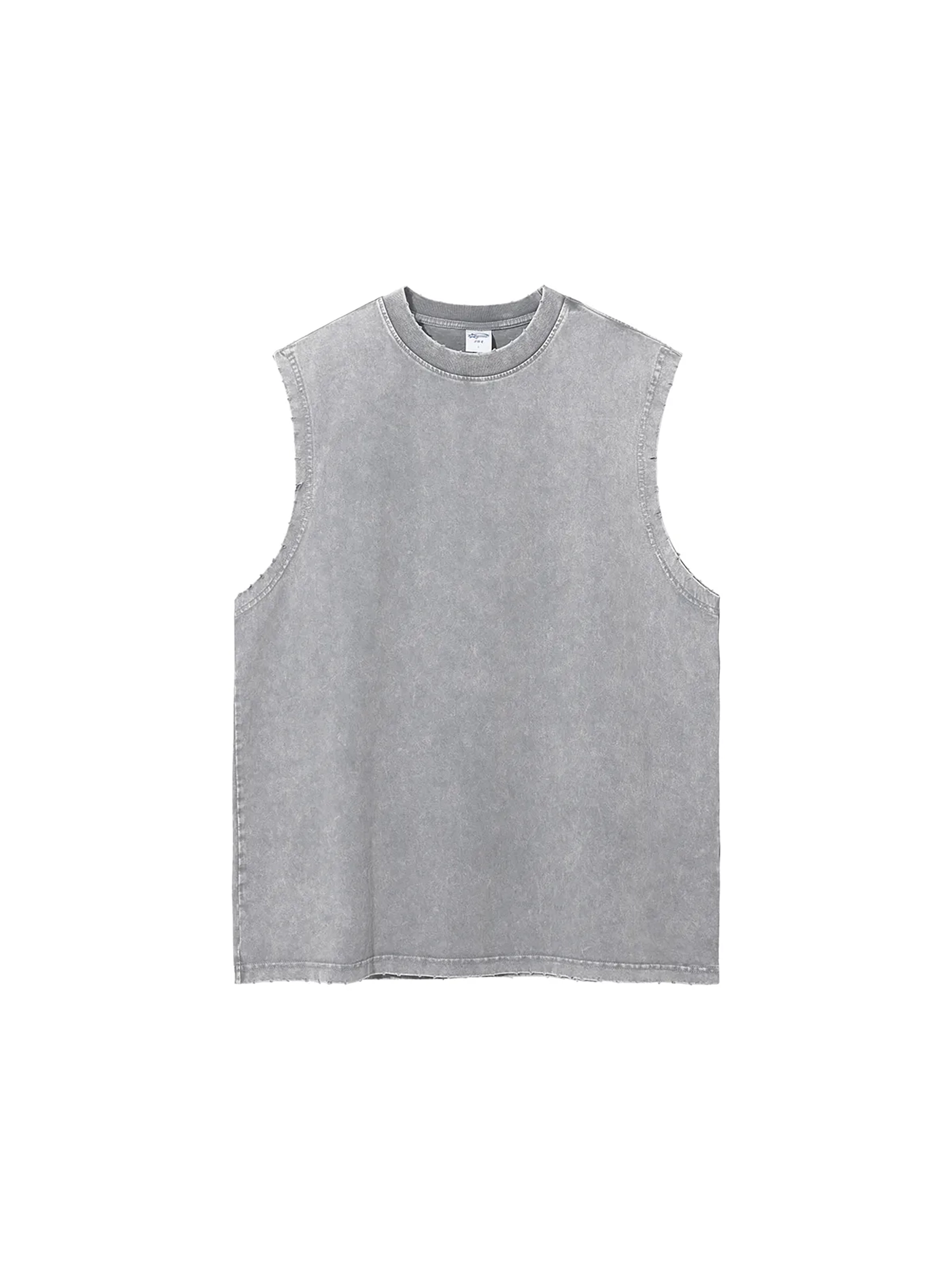 Snow Washed Frayed Hem Tank Top