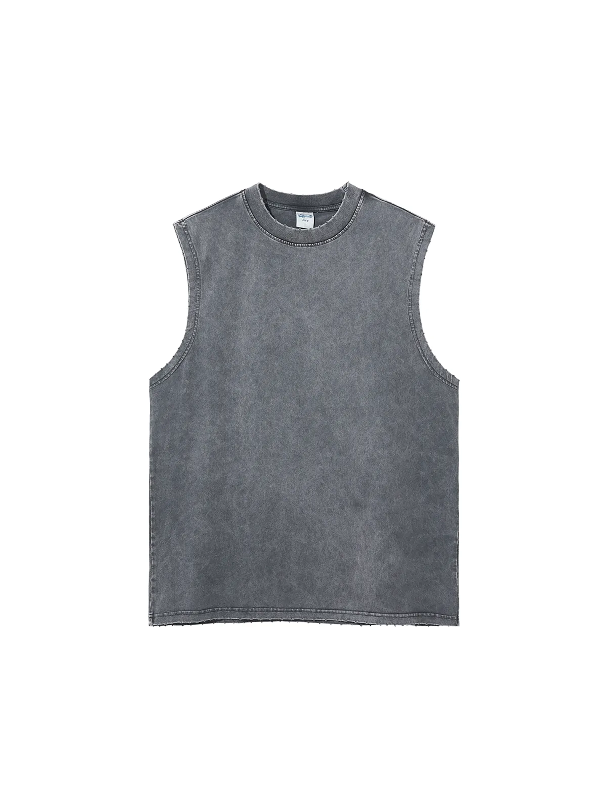 Snow Washed Frayed Hem Tank Top