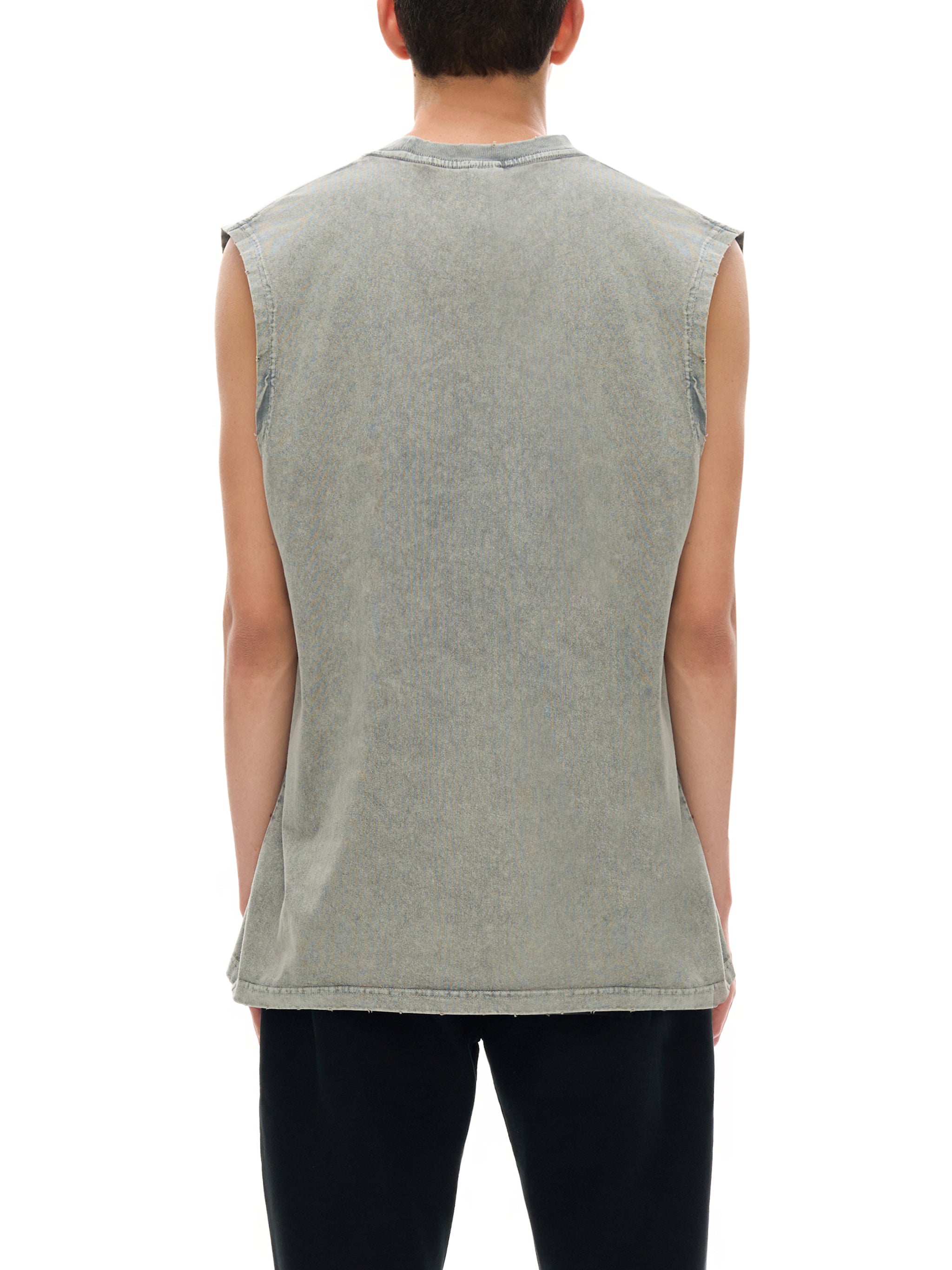 Snow Washed Frayed Hem Tank Top