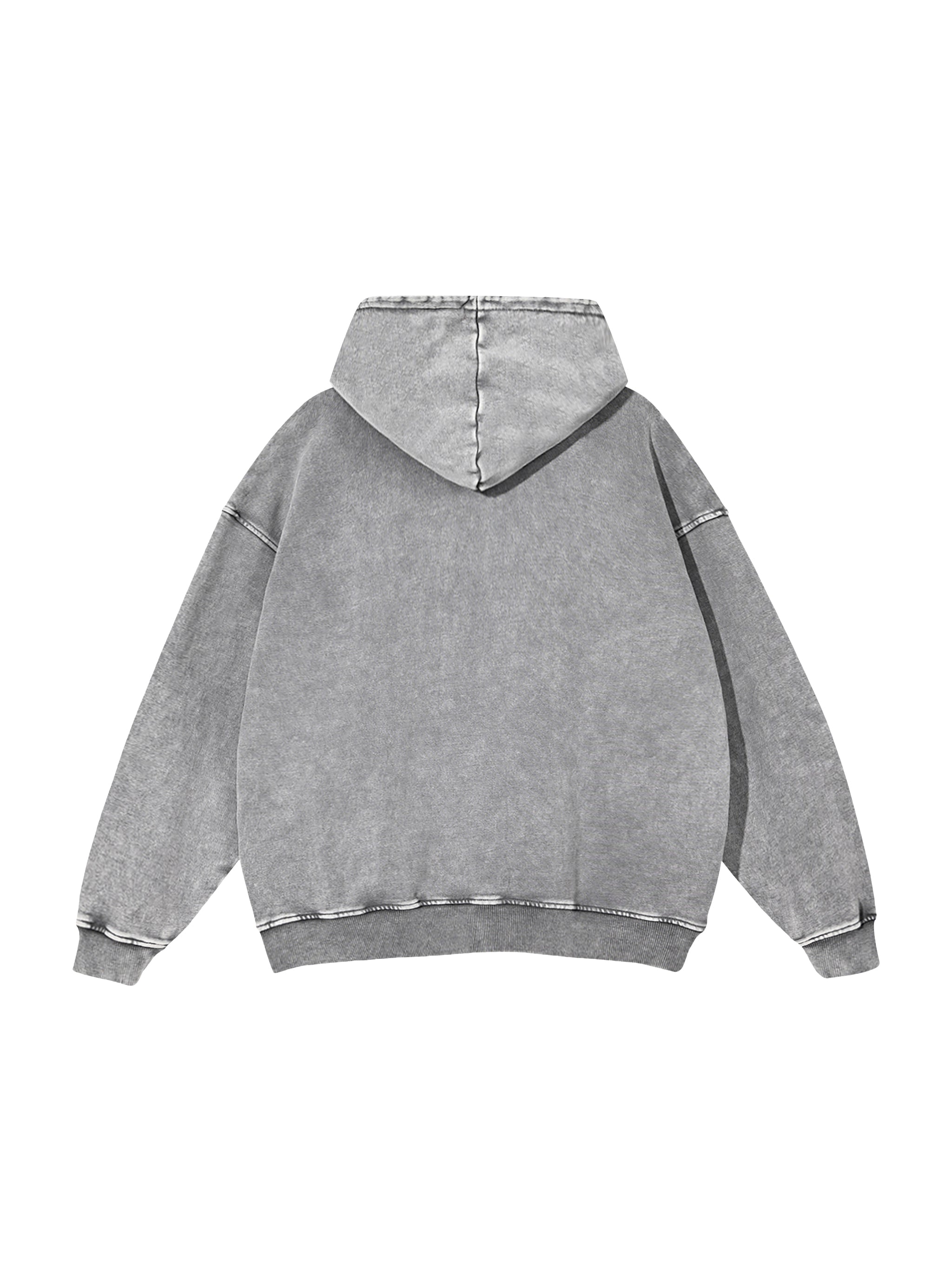 Snow Washed Loose Cotton Hoodie