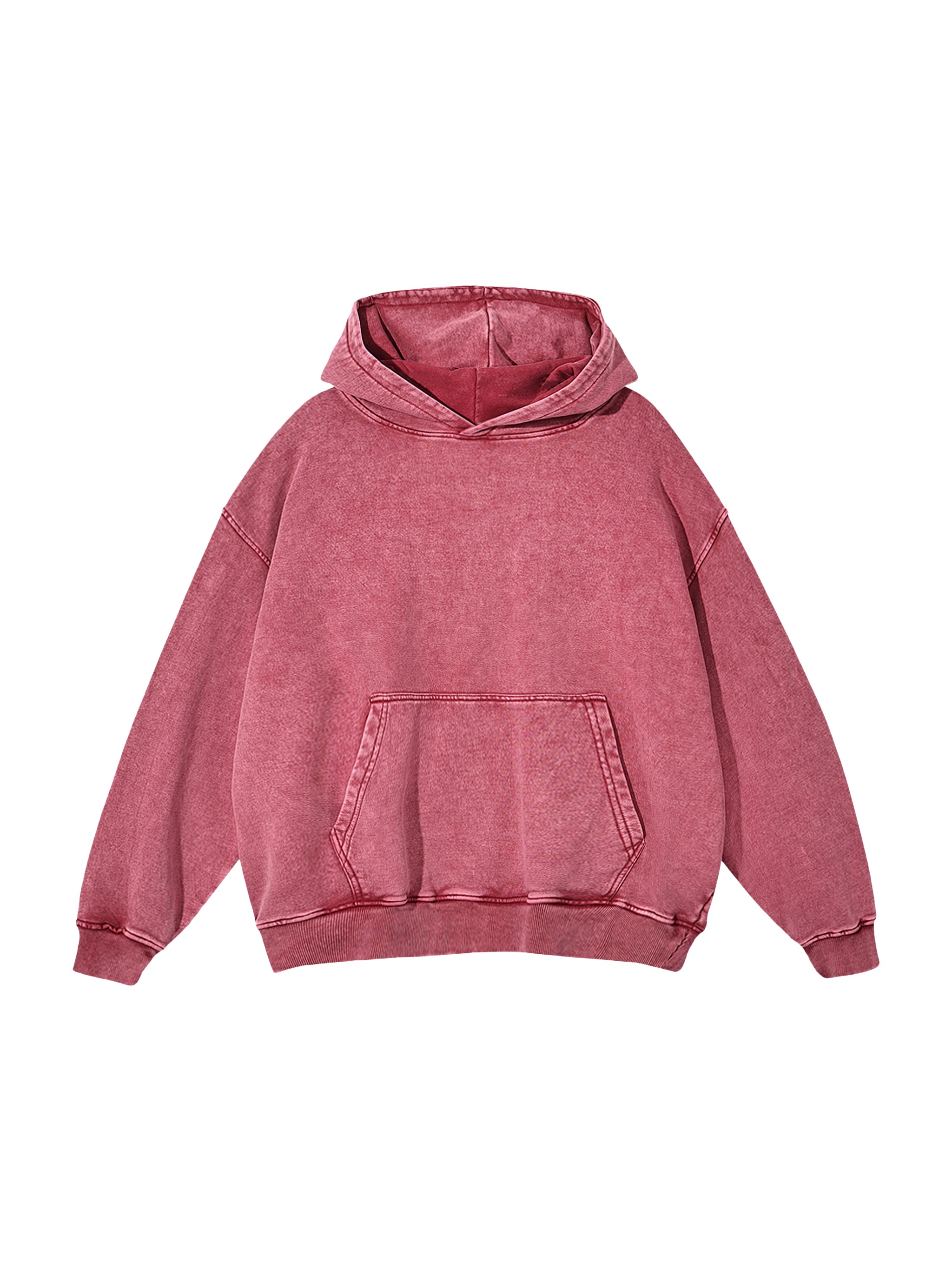 Snow Washed Loose Cotton Hoodie