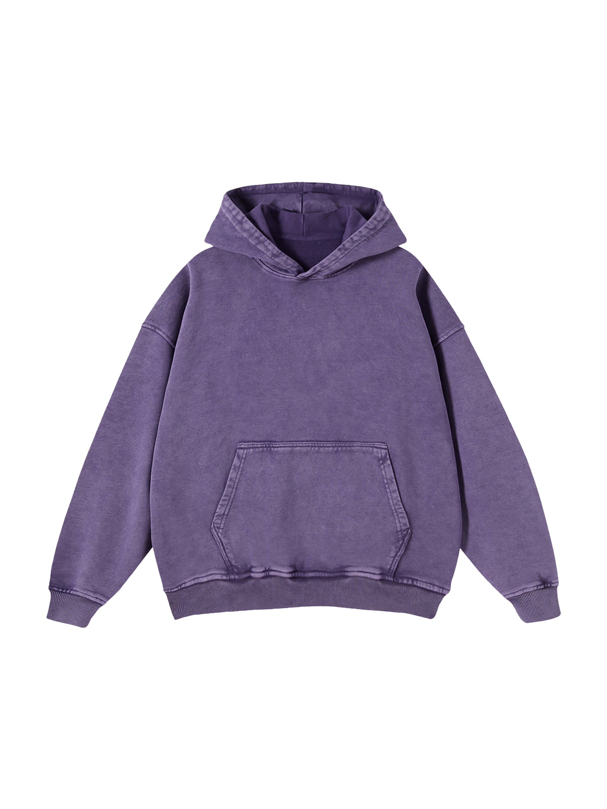 Snow Washed Loose Cotton Hoodie